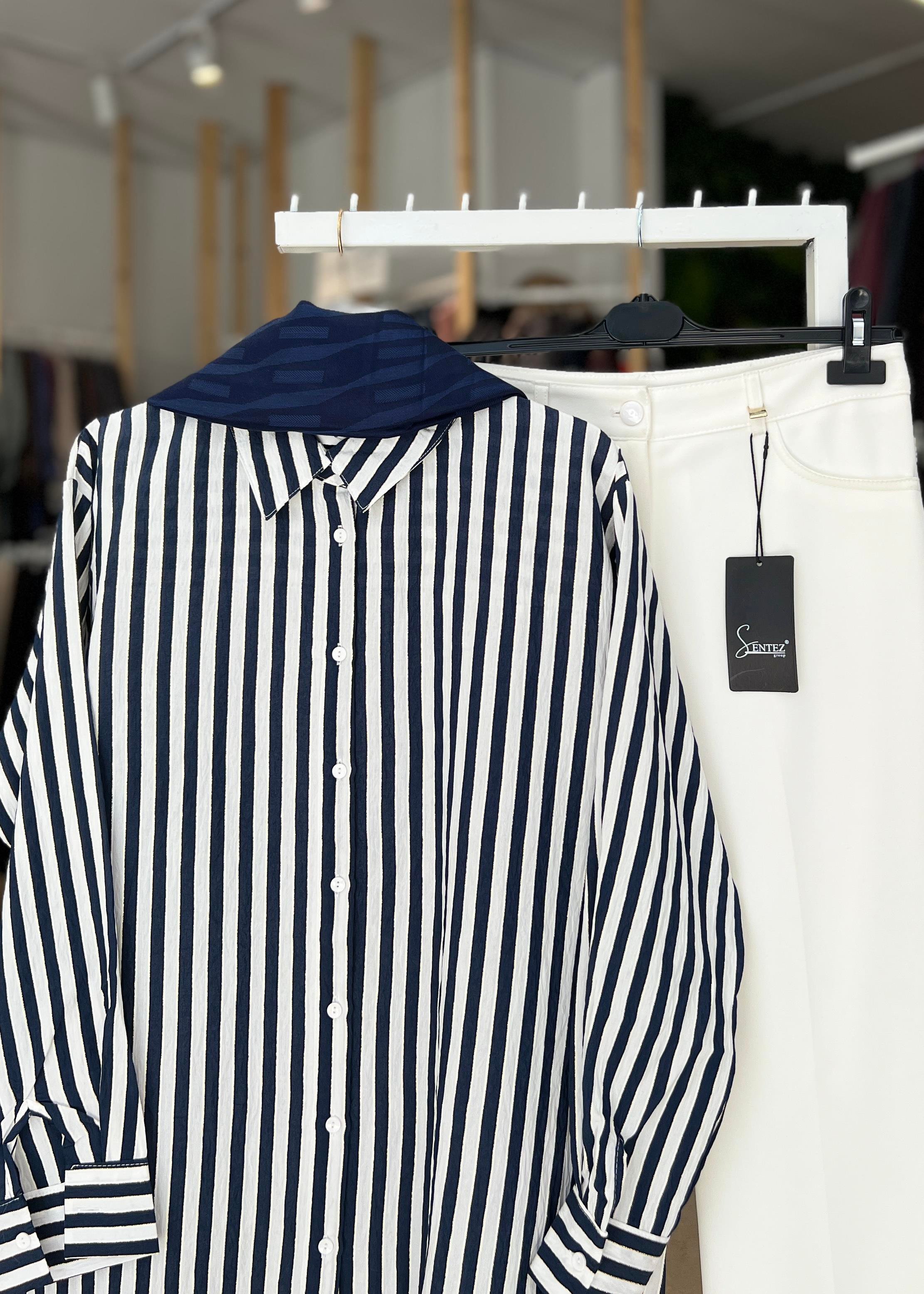  SİMLİ ÇİZGİLİ GÖMLEK