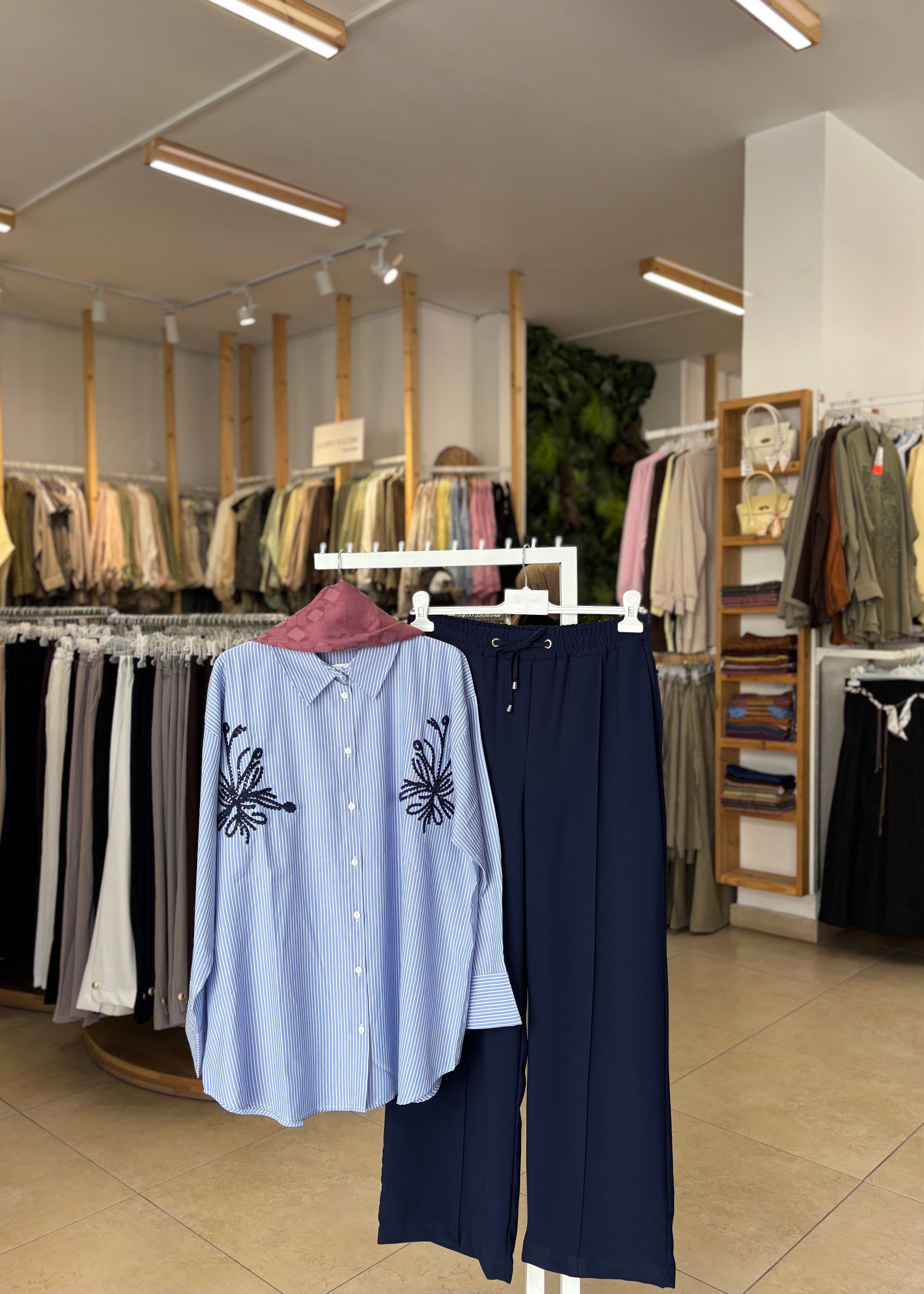 BELİ LASTİKLİ YAZLIK PANTOLON