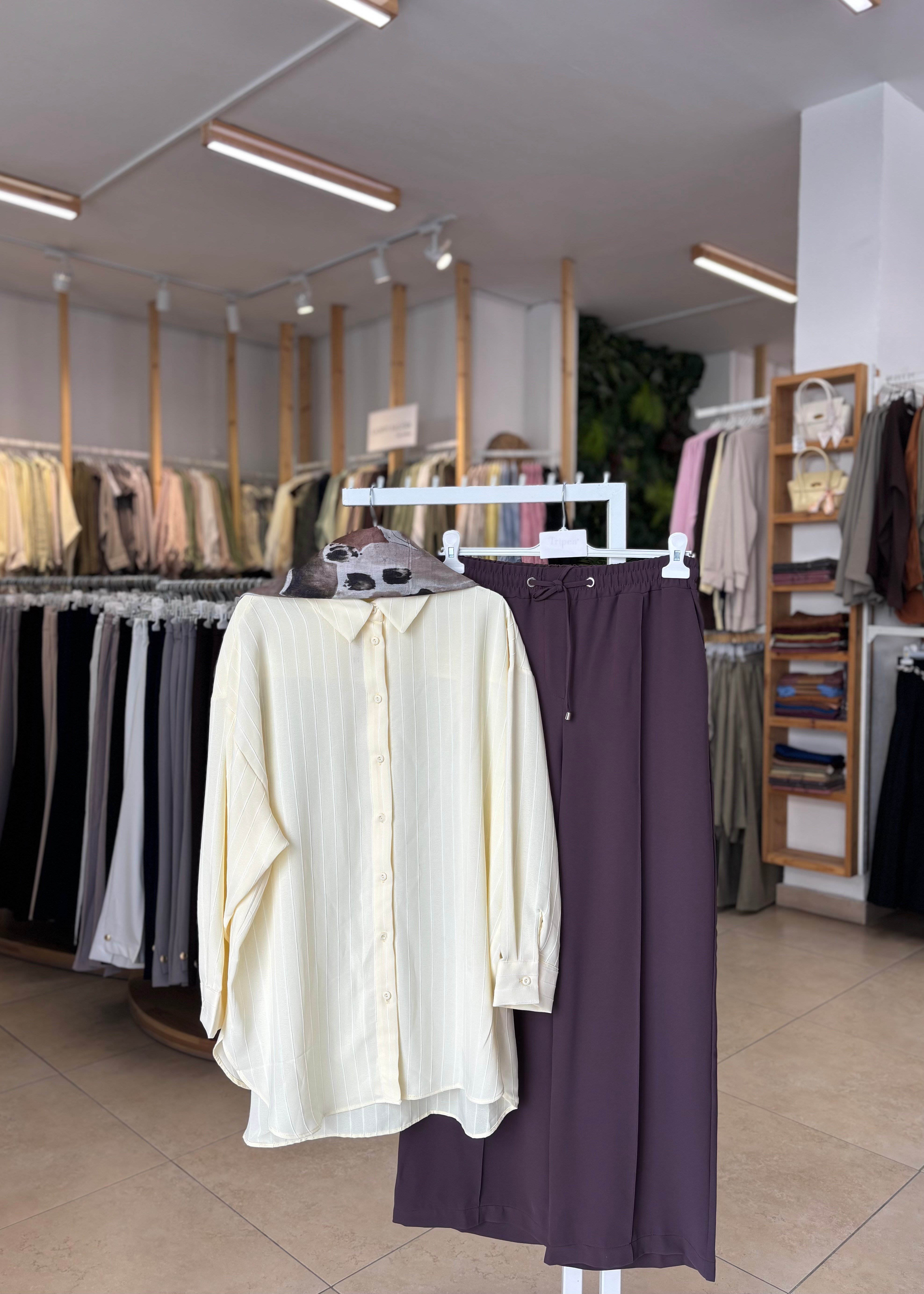 BELİ LASTİKLİ YAZLIK PANTOLON