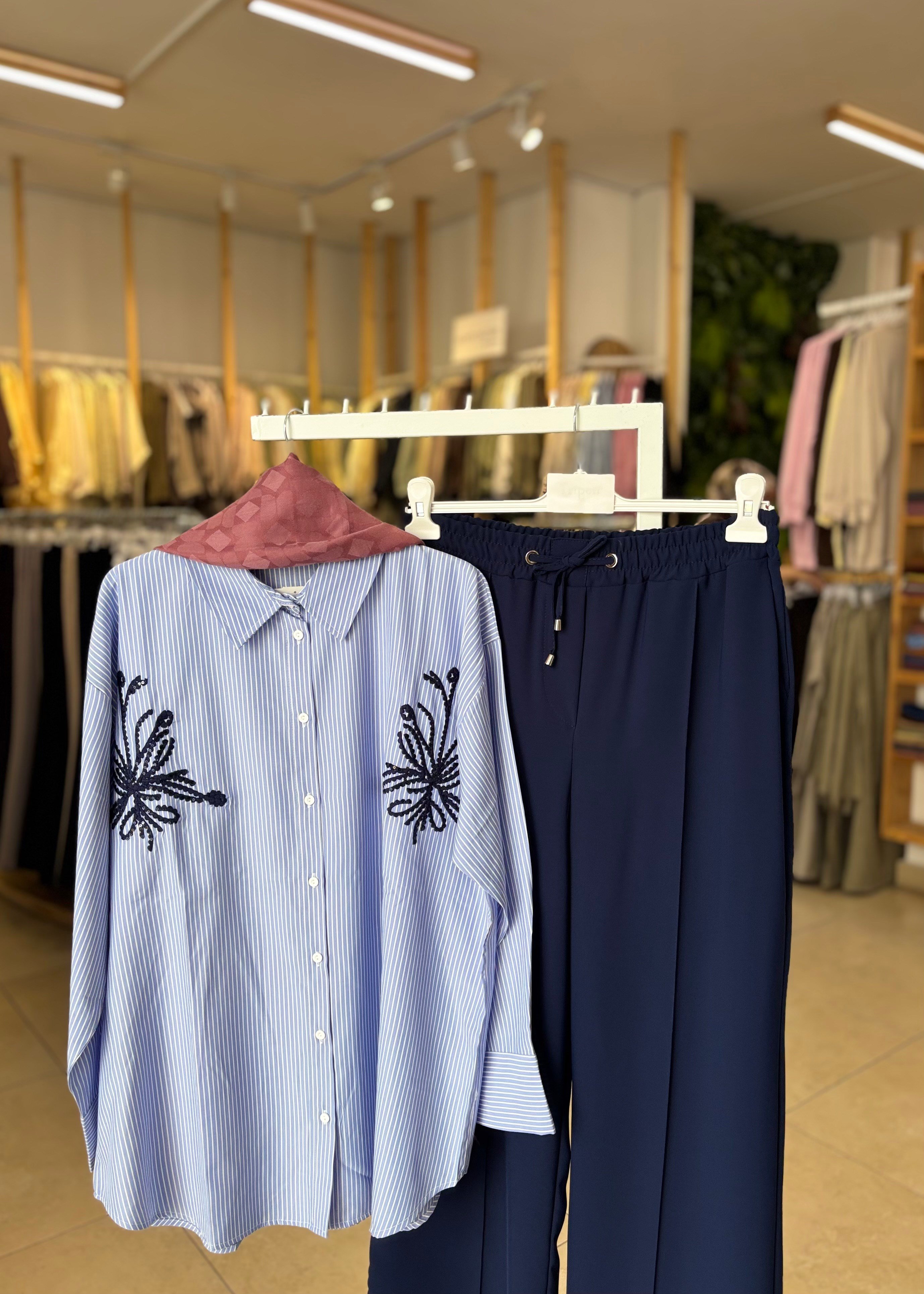 BELİ LASTİKLİ YAZLIK PANTOLON