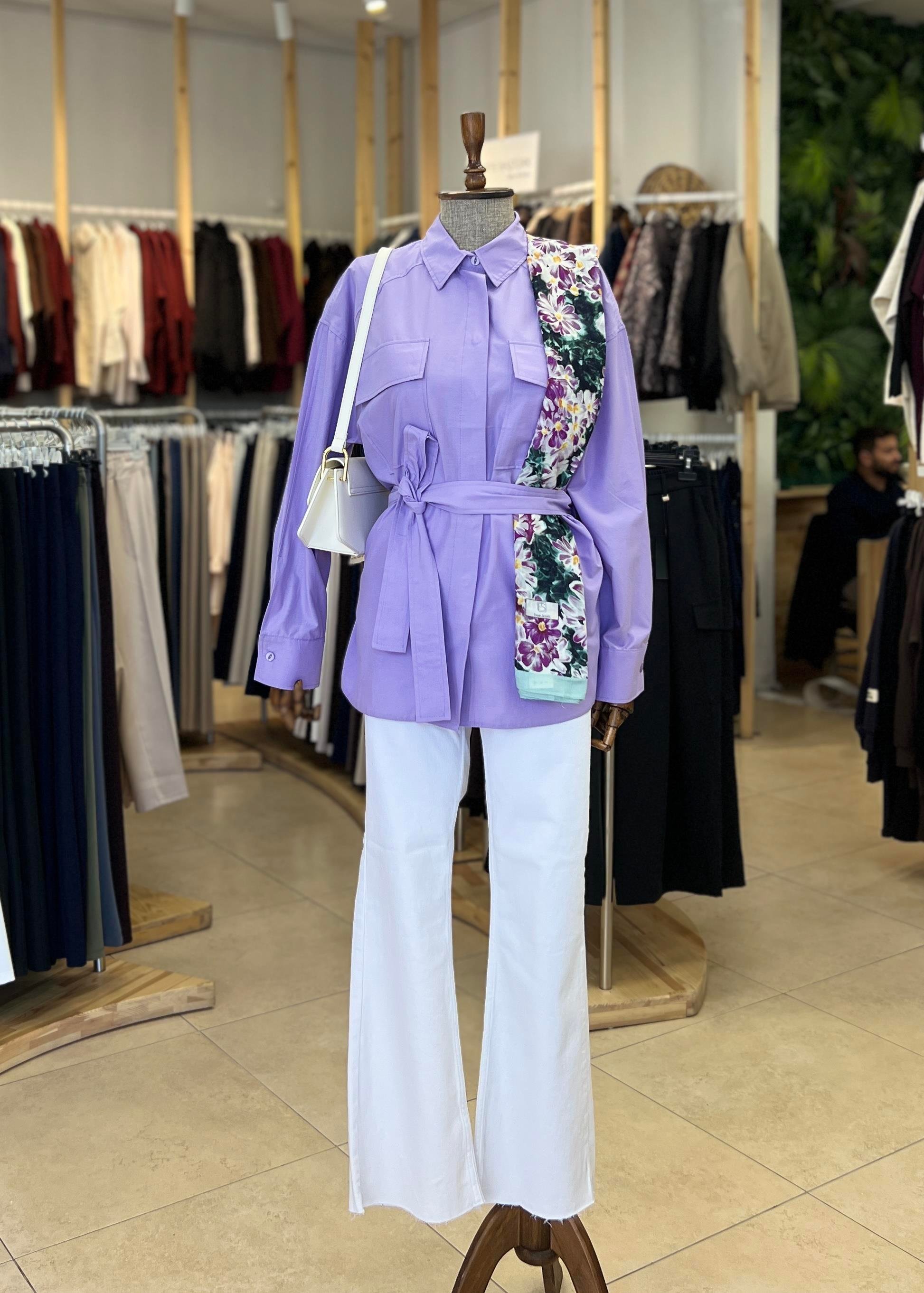 CEPLİ POPLİN GÖMLEK