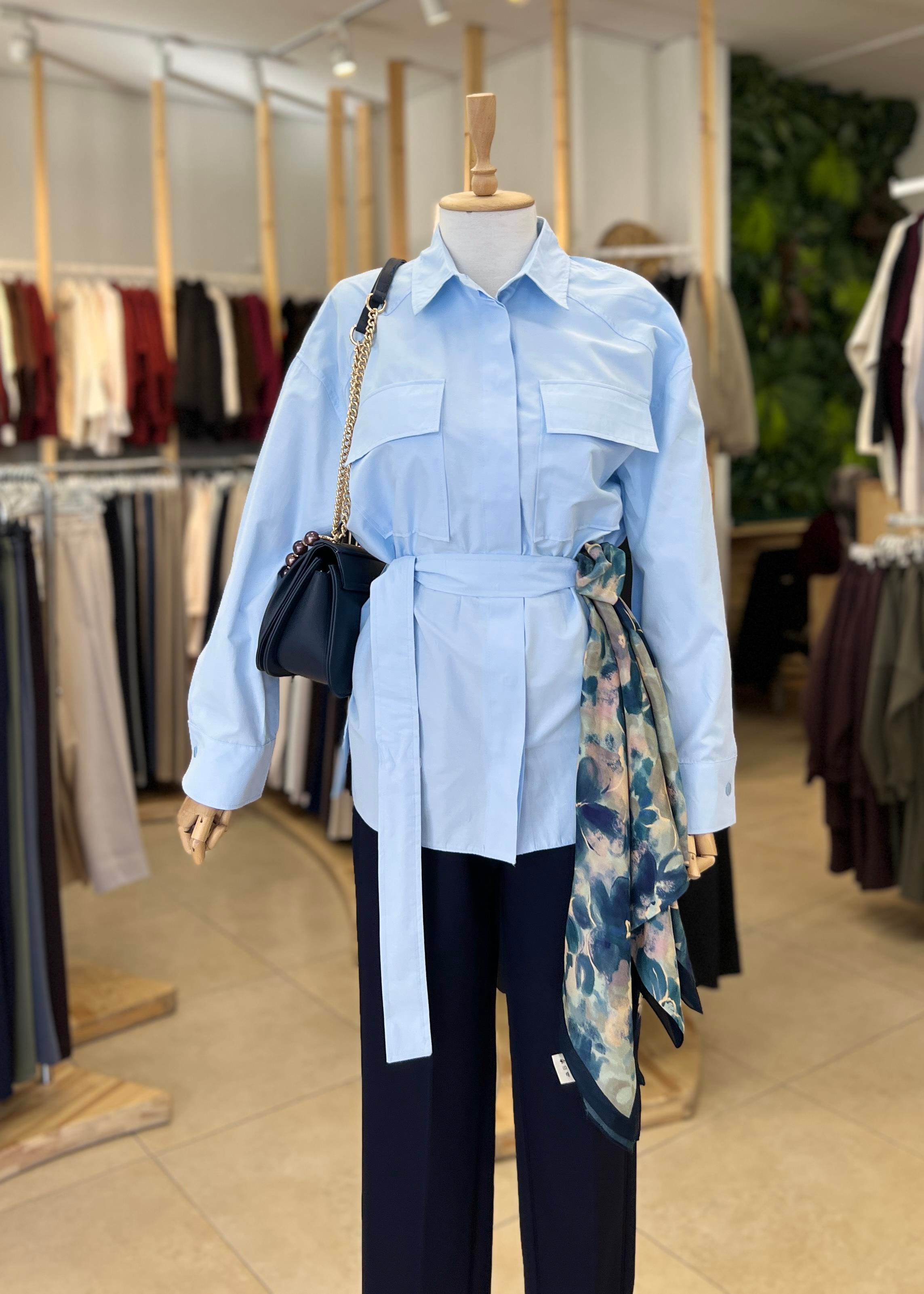 CEPLİ POPLİN GÖMLEK