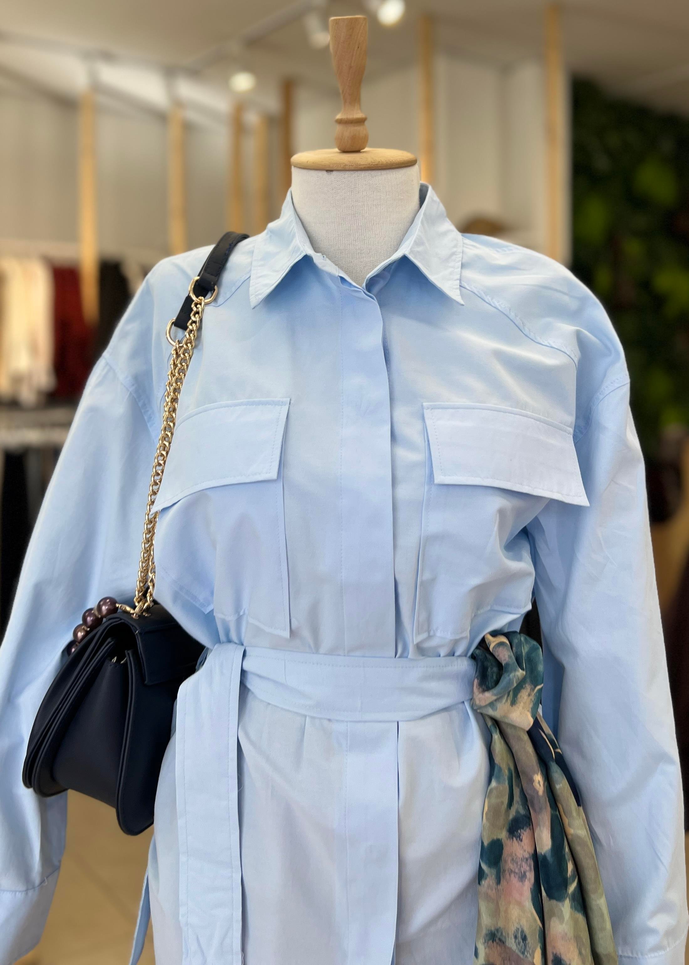 CEPLİ POPLİN GÖMLEK