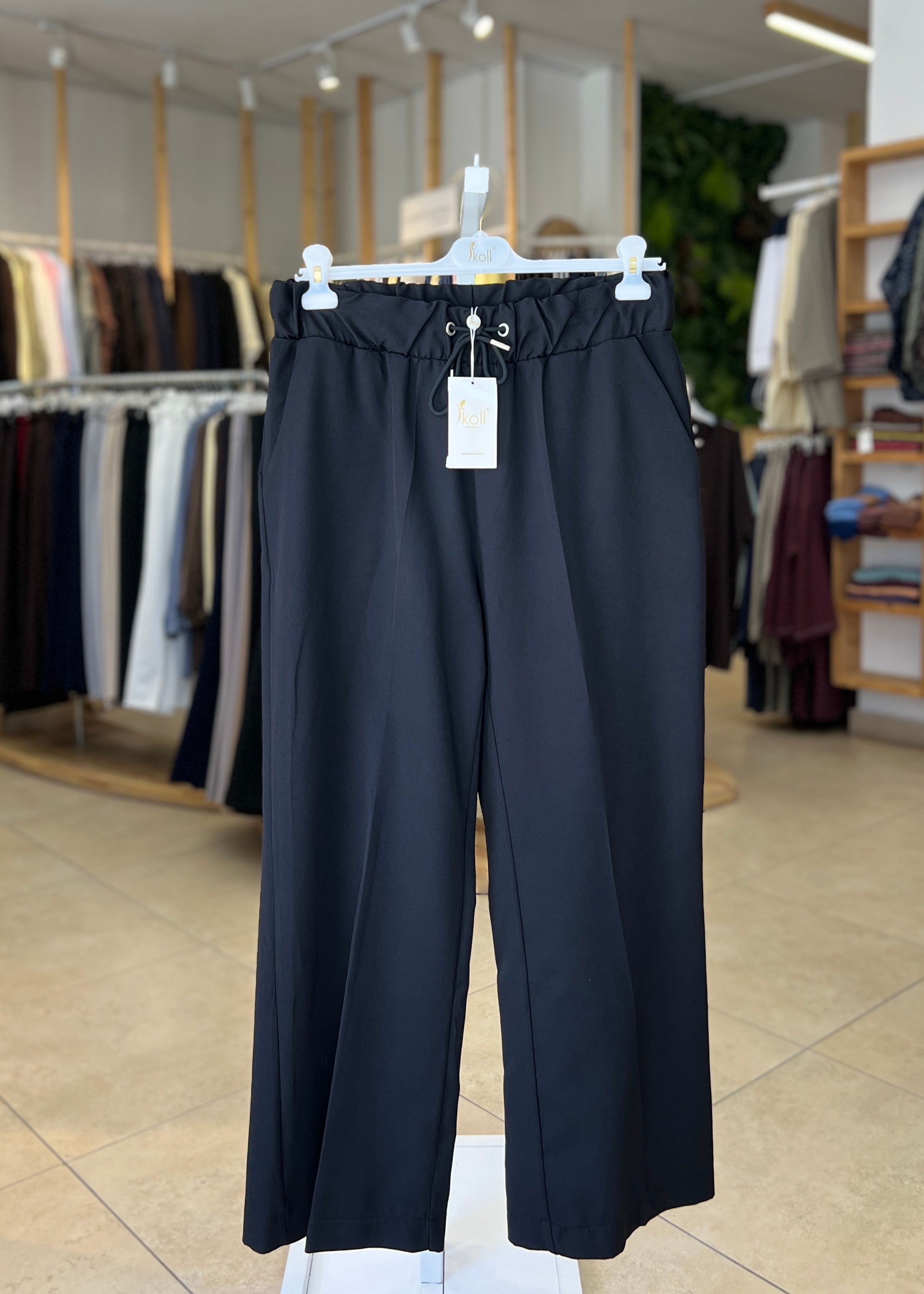 CROP FİT LASTİKLİ PANTOLON