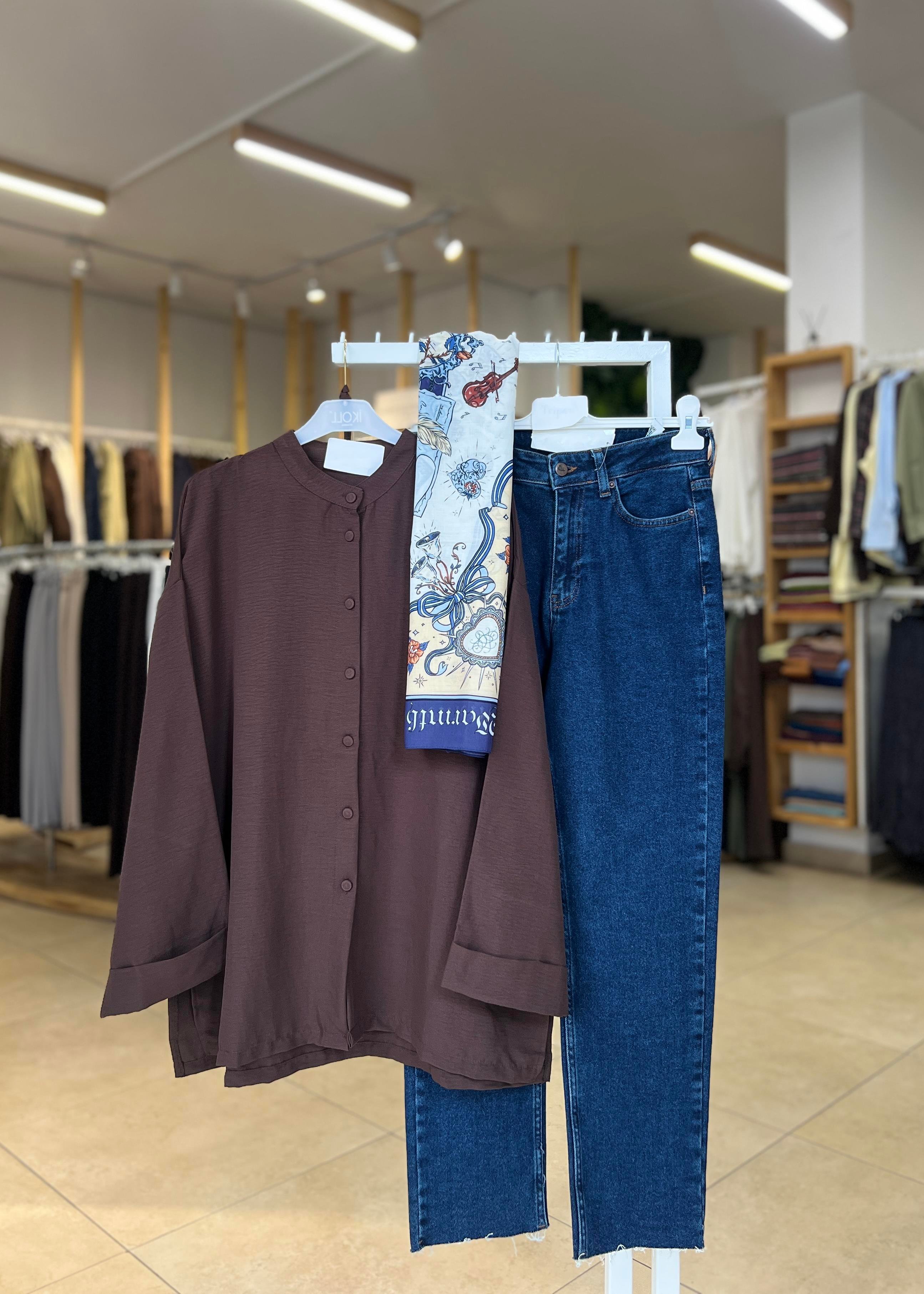 DOUBLE KOL YIRTMAÇLI GÖMLEK