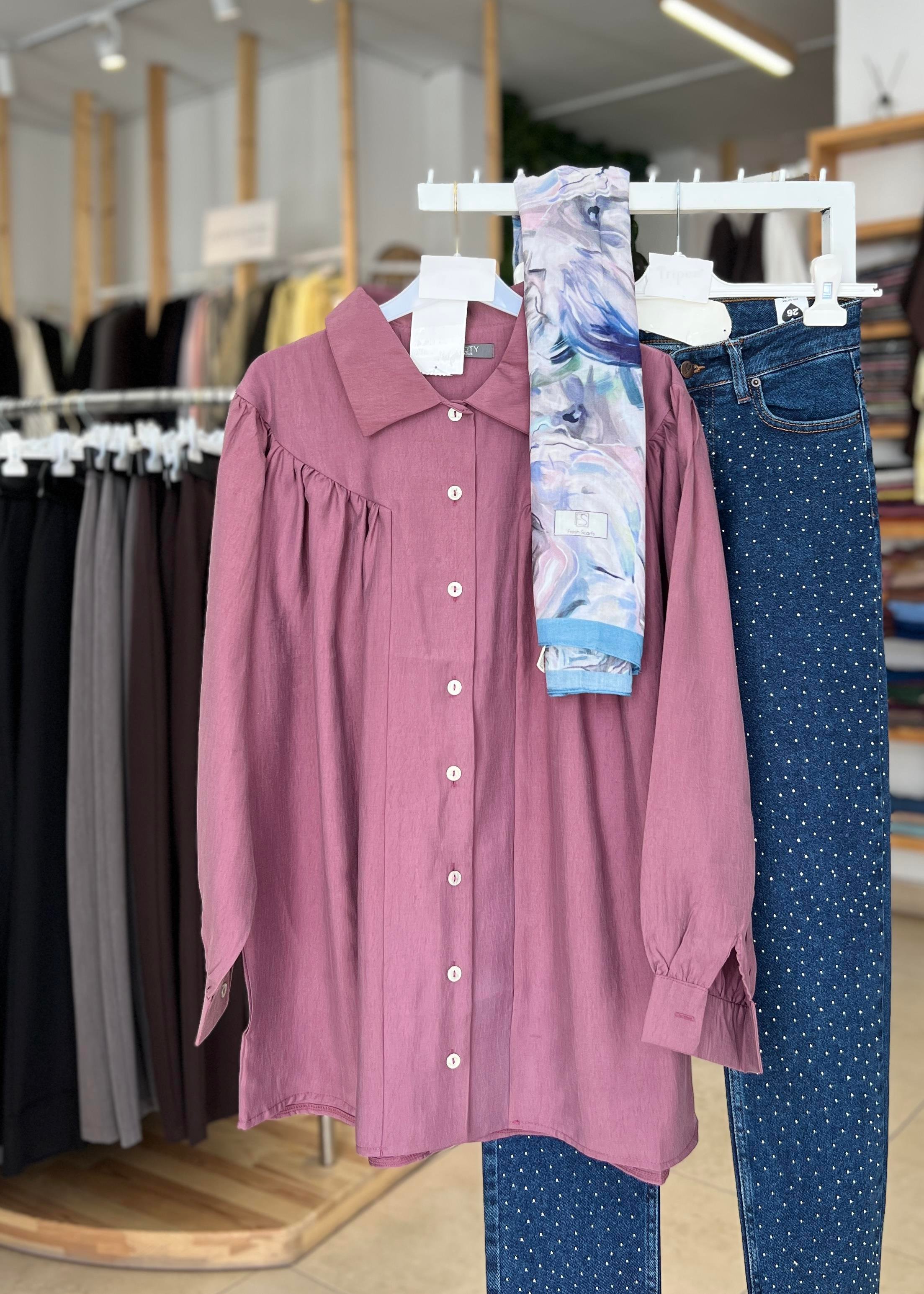 OVERSİZE MODAL GÖMLEK