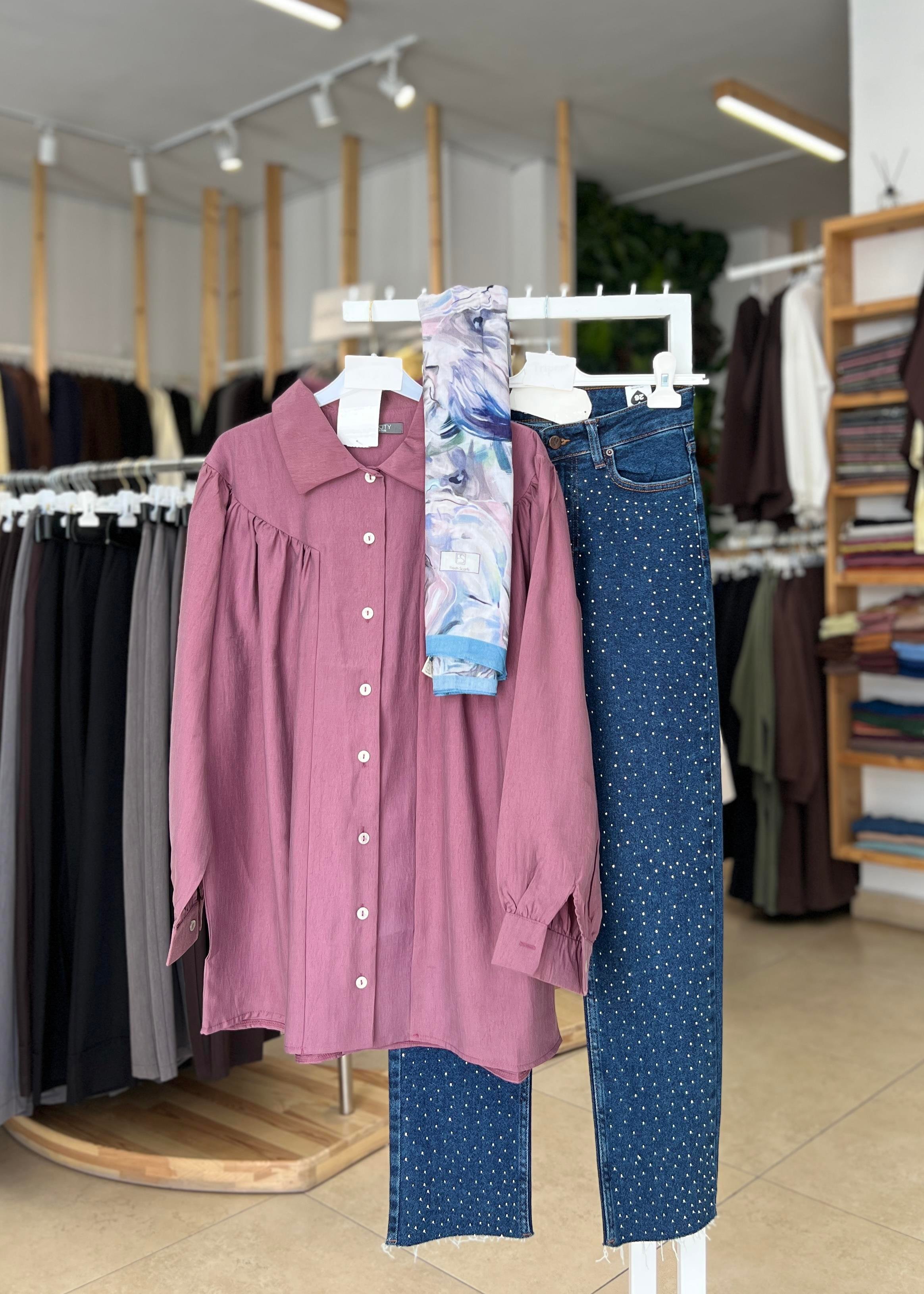 OVERSİZE MODAL GÖMLEK