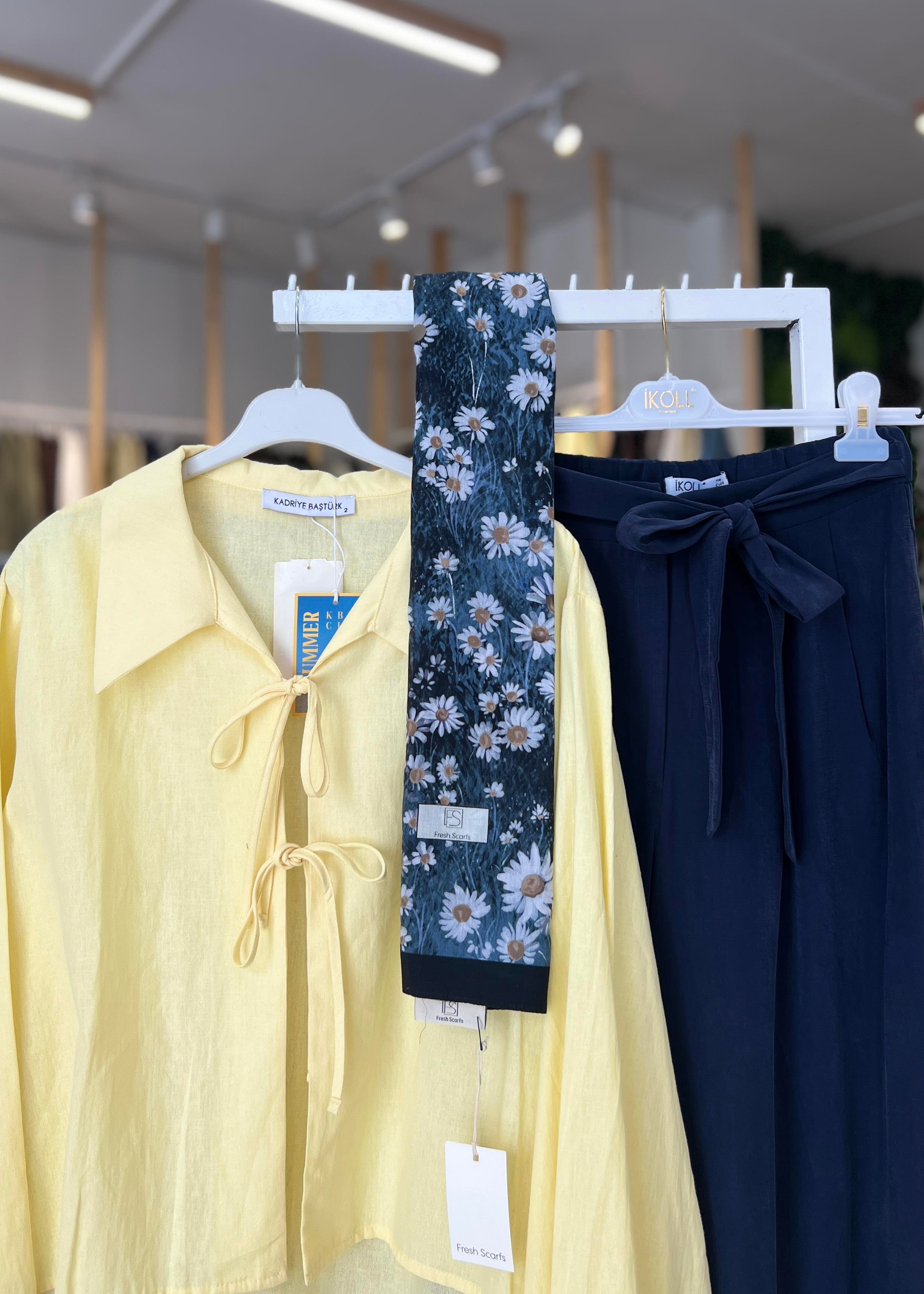 PİLİLİ GENİŞ PAÇA PANTOLON 