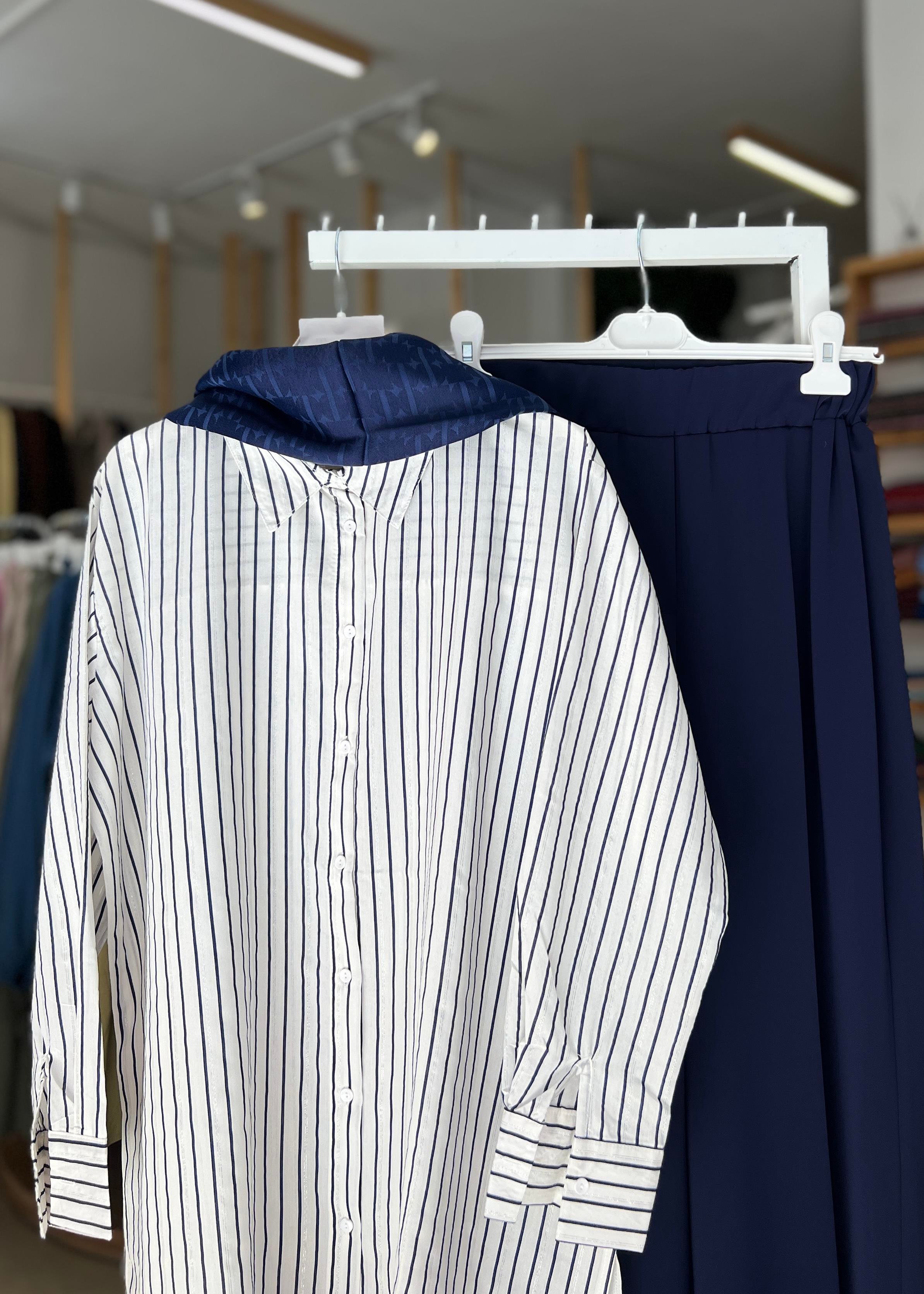 SİMLİ ÇİZGİLİ GÖMLEK