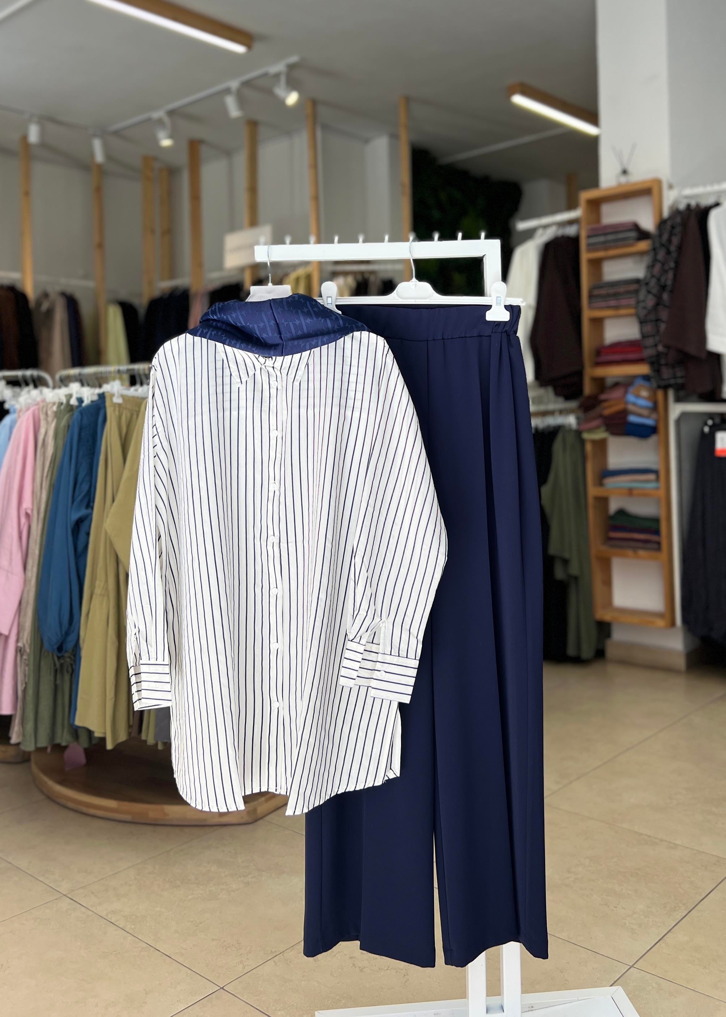 SİMLİ ÇİZGİLİ GÖMLEK