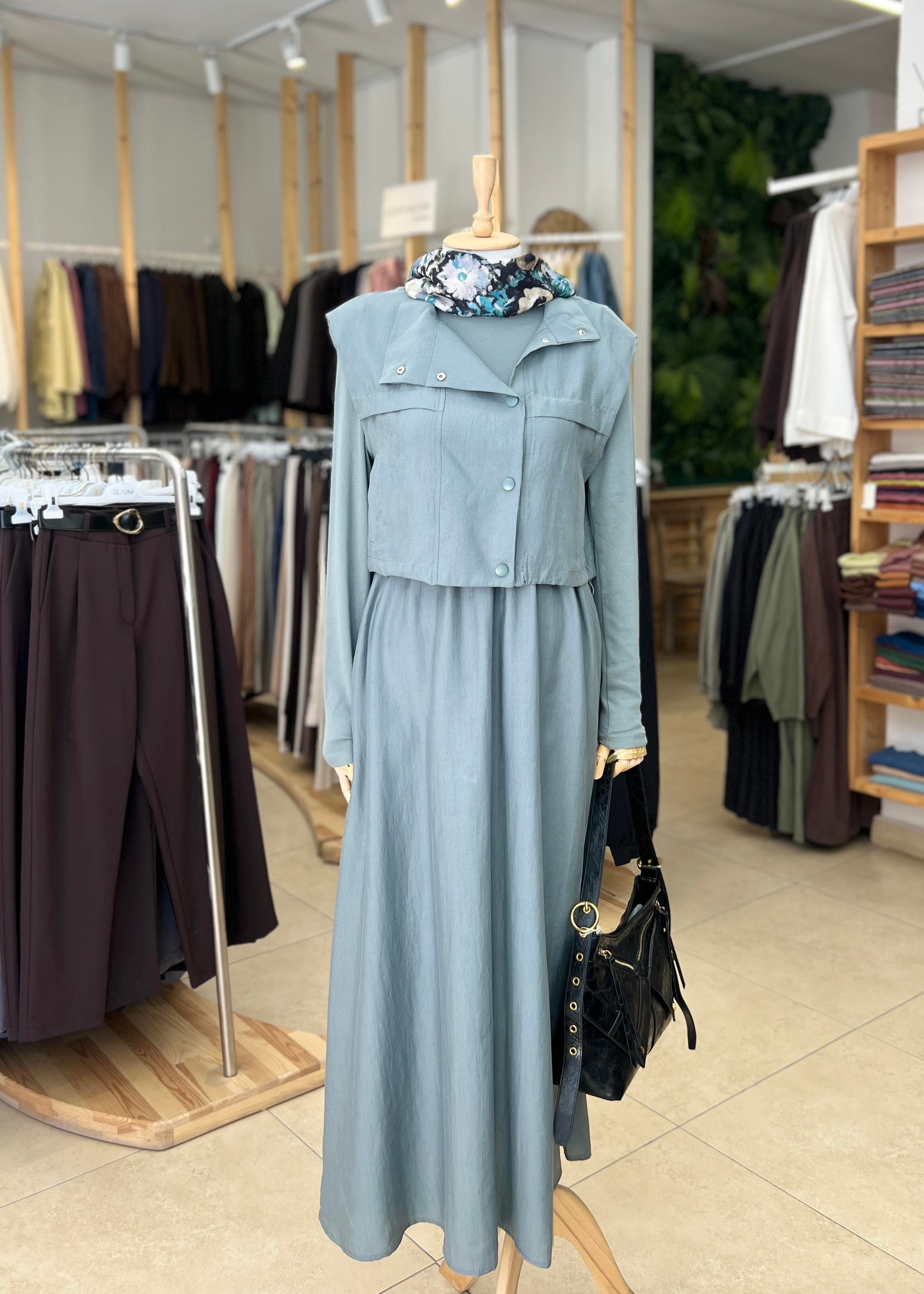 YELEKLİ ELBİSELİ TAKIM