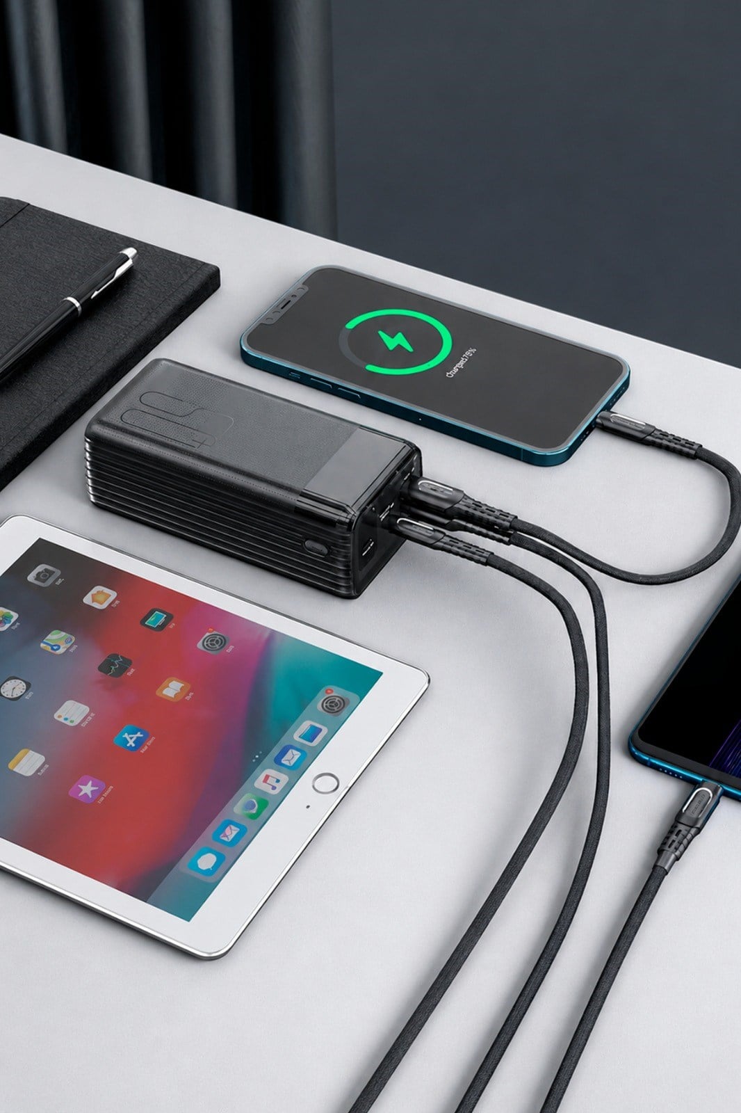 50.000 MAH POWERBANK TAŞINABİLİR HIZLI ŞARJ DİJİTAL EKRANLI 22.5 W A24Q