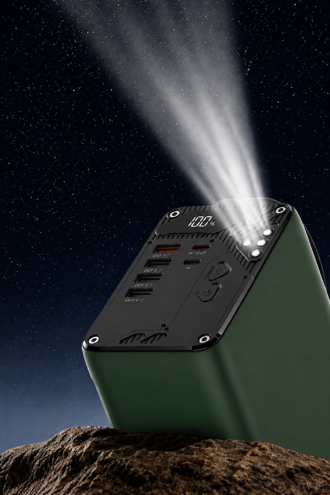 80.000 mAh POWERBANK HIZLI ŞARJ TAŞINABİLİR TYPE-C KAMP TİPİ LED IŞIKLI ŞARJ İSTASYONU A49Q