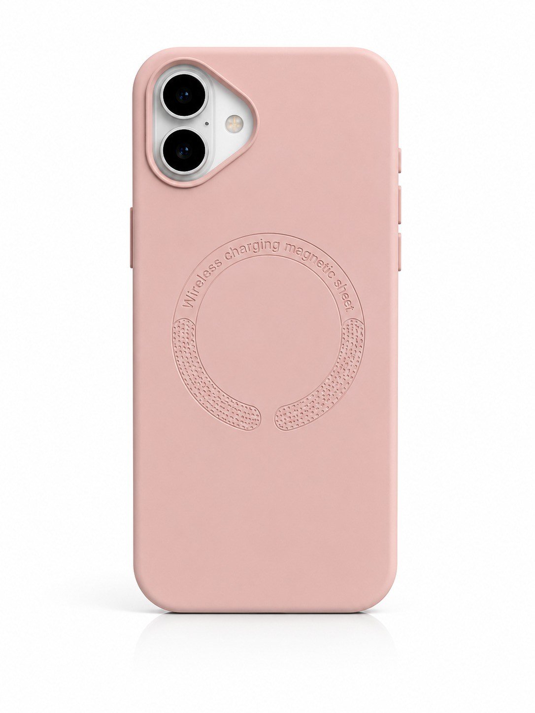 iPHONE 16 PLUS MAGSAFE KILIF LEATHER KAPAK PEMBE