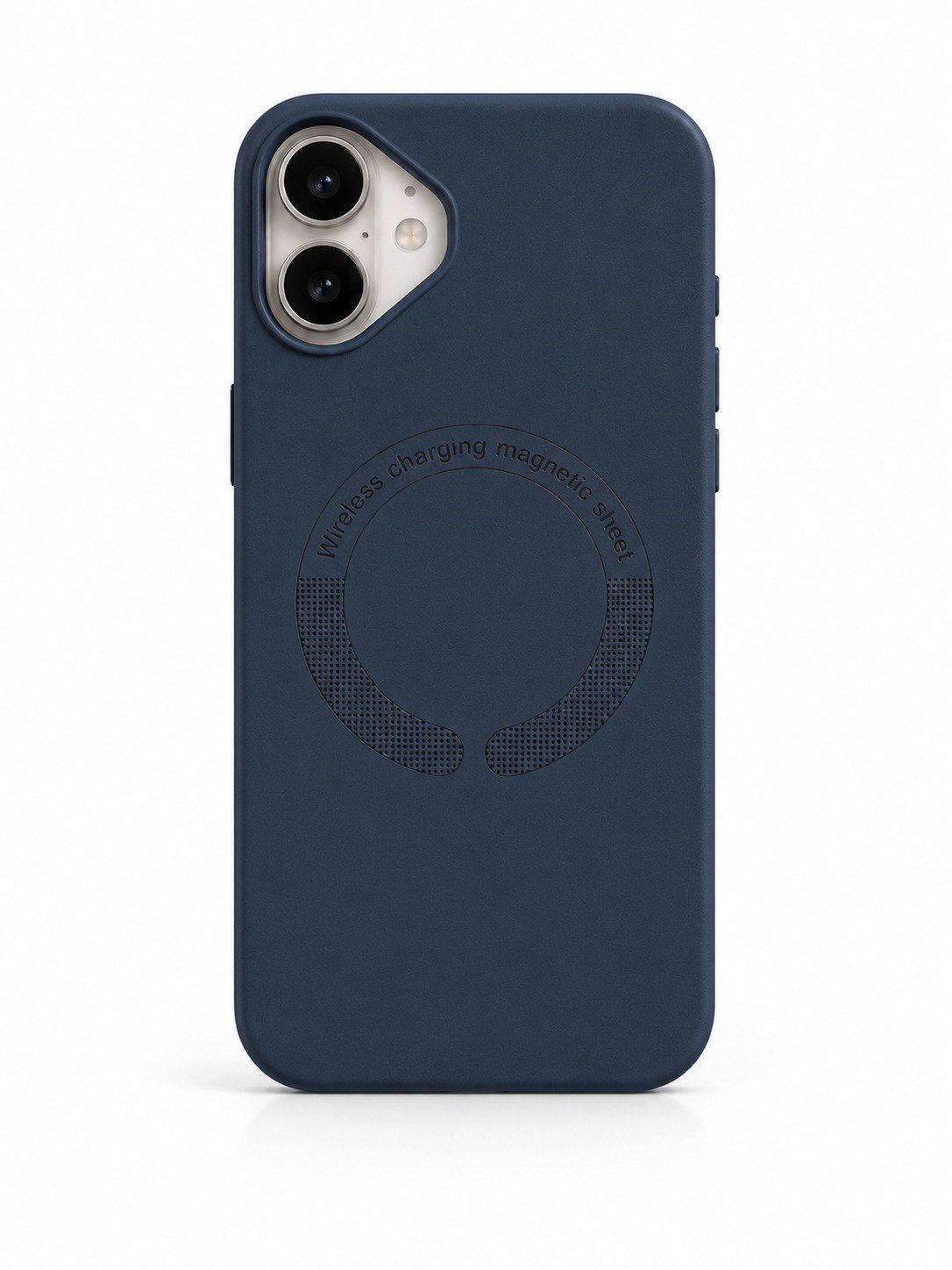 iPHONE 16 PLUS MAGSAFE KILIF LEATHER KAPAK LACİVERT