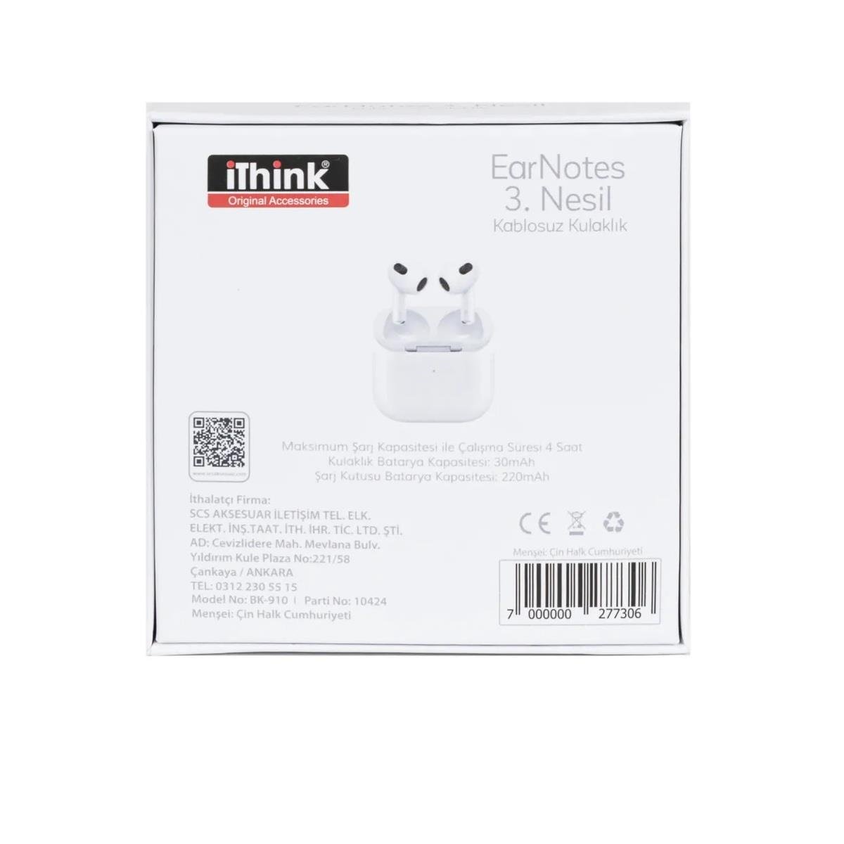 ITHINK EARNOTES 3.NESİL BLUETOOTH KULAKLIK BK-910