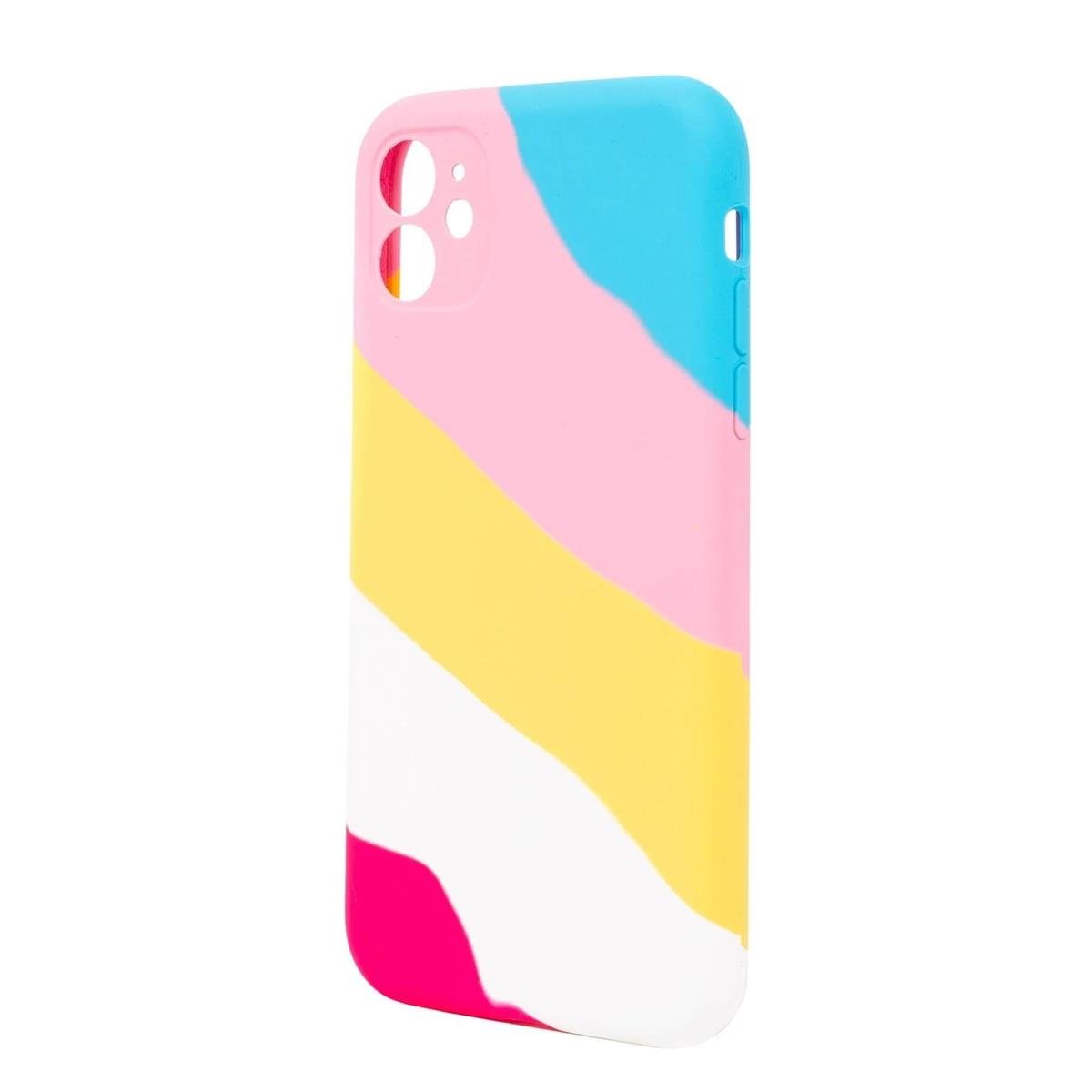 ITHINK IPH. 11 RAINBOW SİLİNEBİLİR KAPAK PEMBE