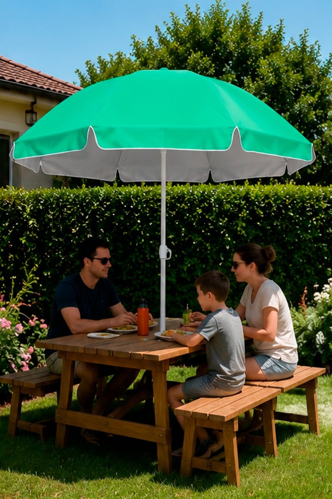 JOYSIDEA UV KORUMALI 3 PARÇA TAŞINABİLİR PLAJ ŞEMSİYESİ JY-24