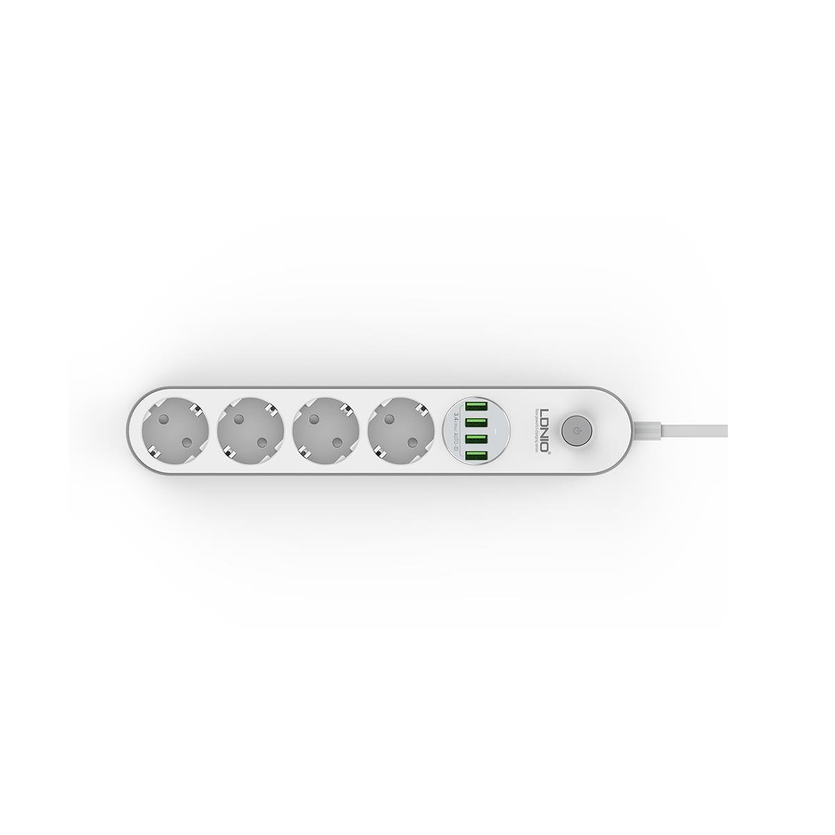 LDNIO 4 USB + 4 LU AKIM KORUMALI PRIZ SE4432
