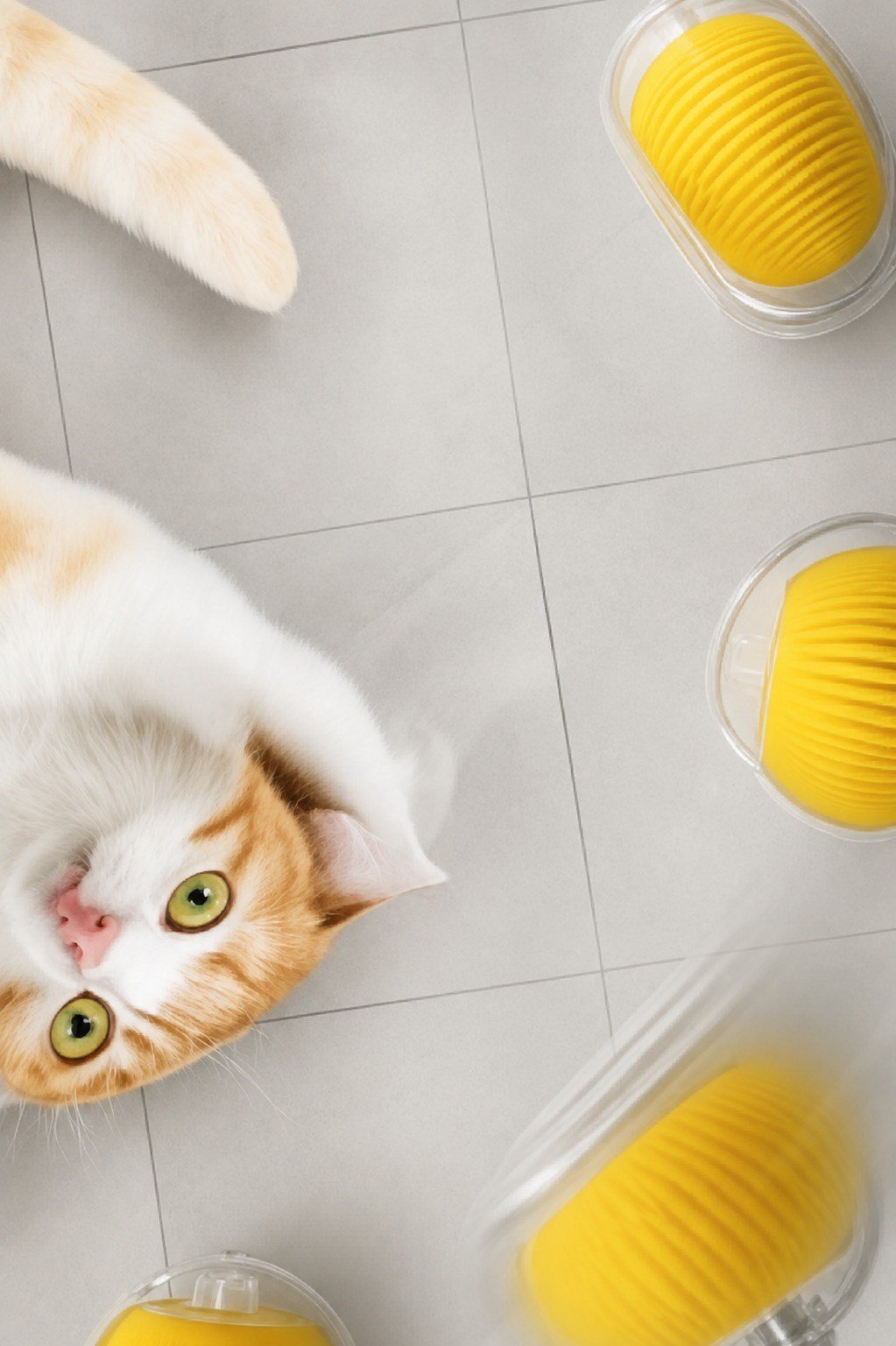 ŞARJLI KEDİ TOPU IŞIKLI HAREKETLİ 3 MODLU KEDİ OYUNCAĞI C02 SARI