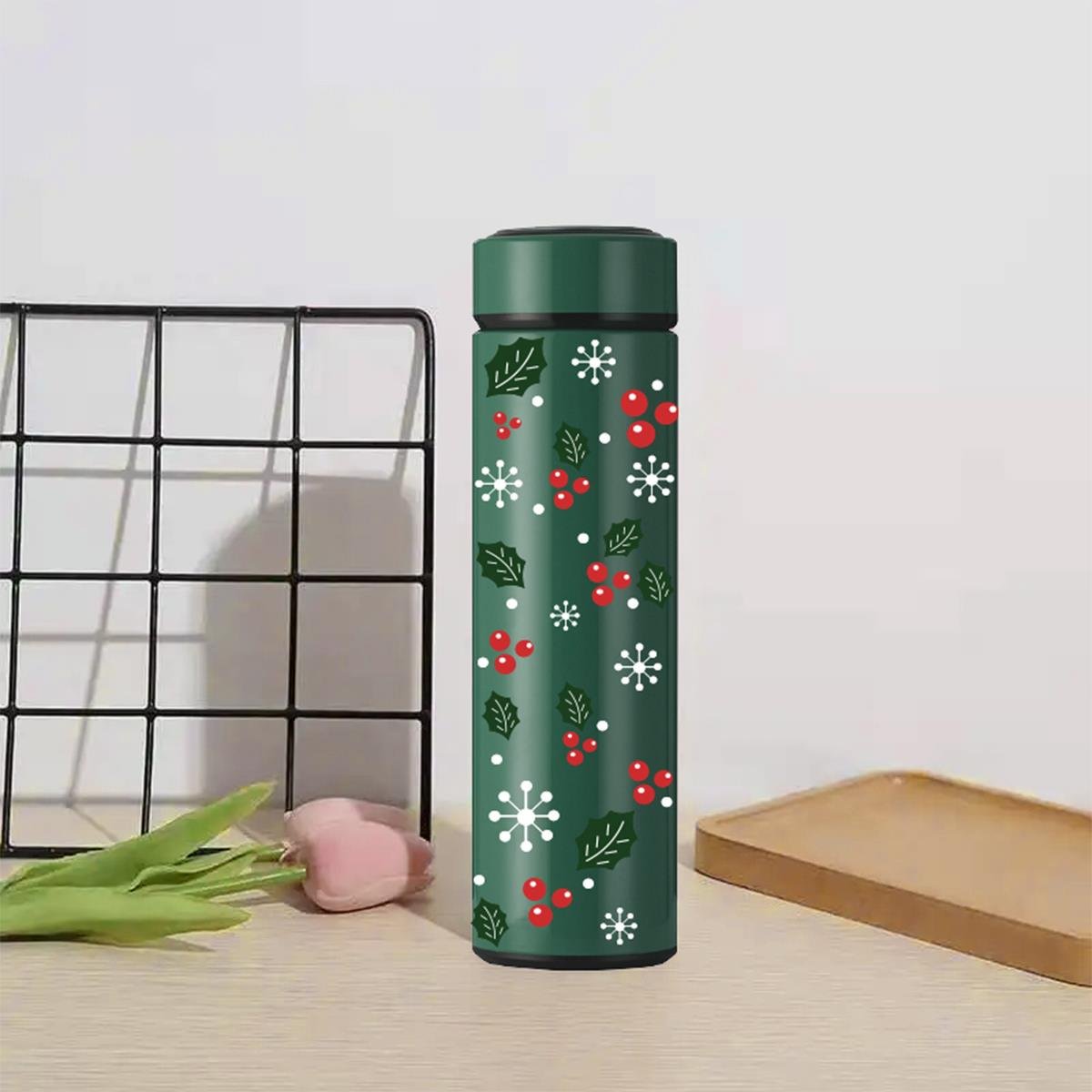 Vaeske 480 ml Yılbaşı Temalı Çelik Termos