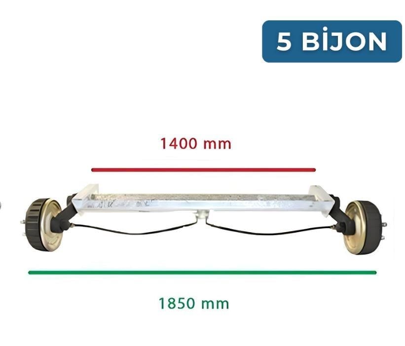 1350 kg Torsiyonlu Aks Frenli Dingil 1400 mm 5 Bijon