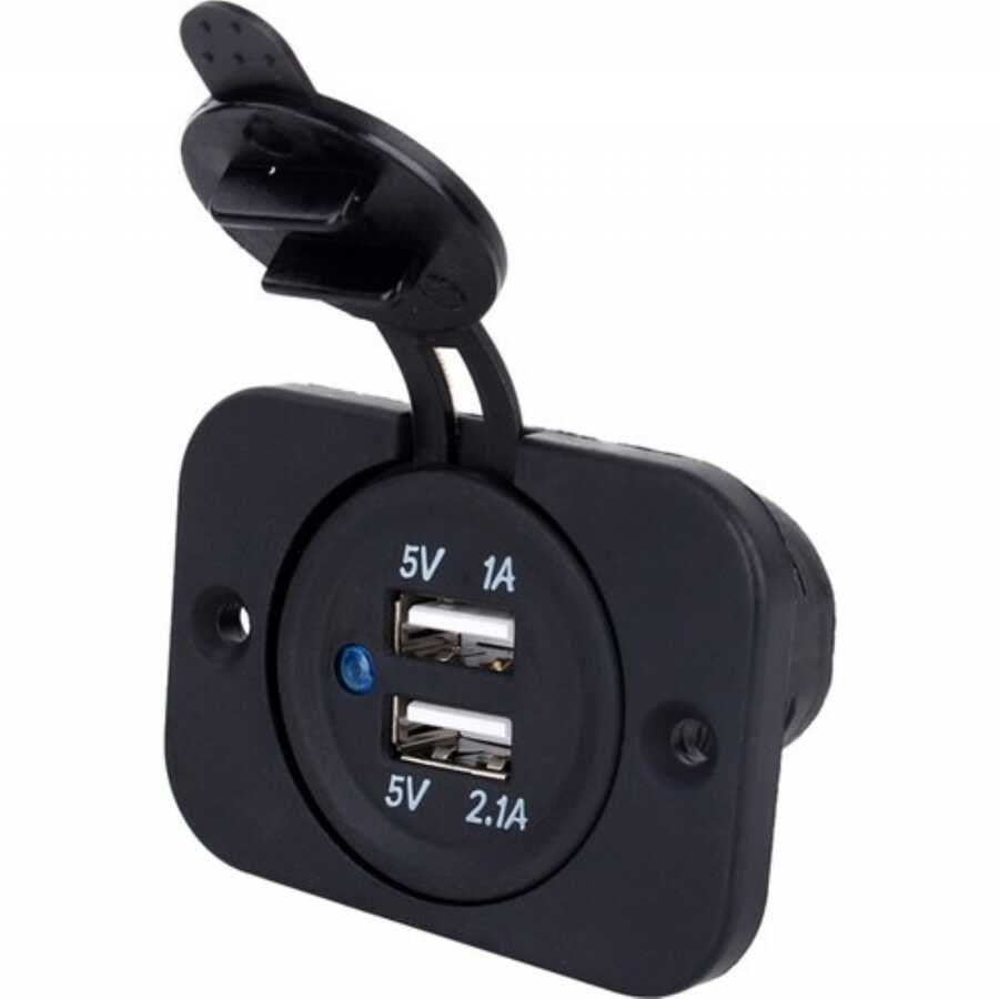 2’li USB Soketi 12-24 Volt
