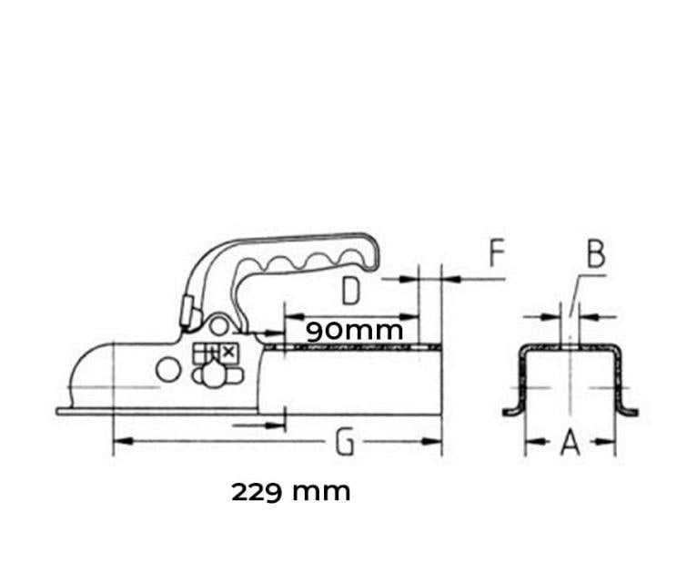 50 mm Dörtköşe 750 kg Kare Kaplin K7,5-NN3