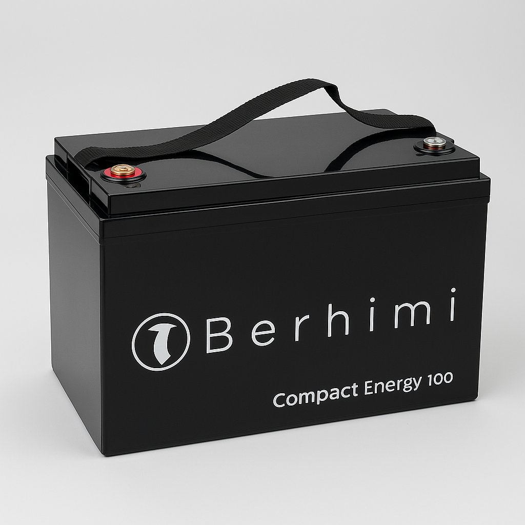Berhimi Compact Energy 100 – 12V 100Ah Bluetooth'lu IP67 LiFePO4 Lityum Karavan & Marin Aküsü