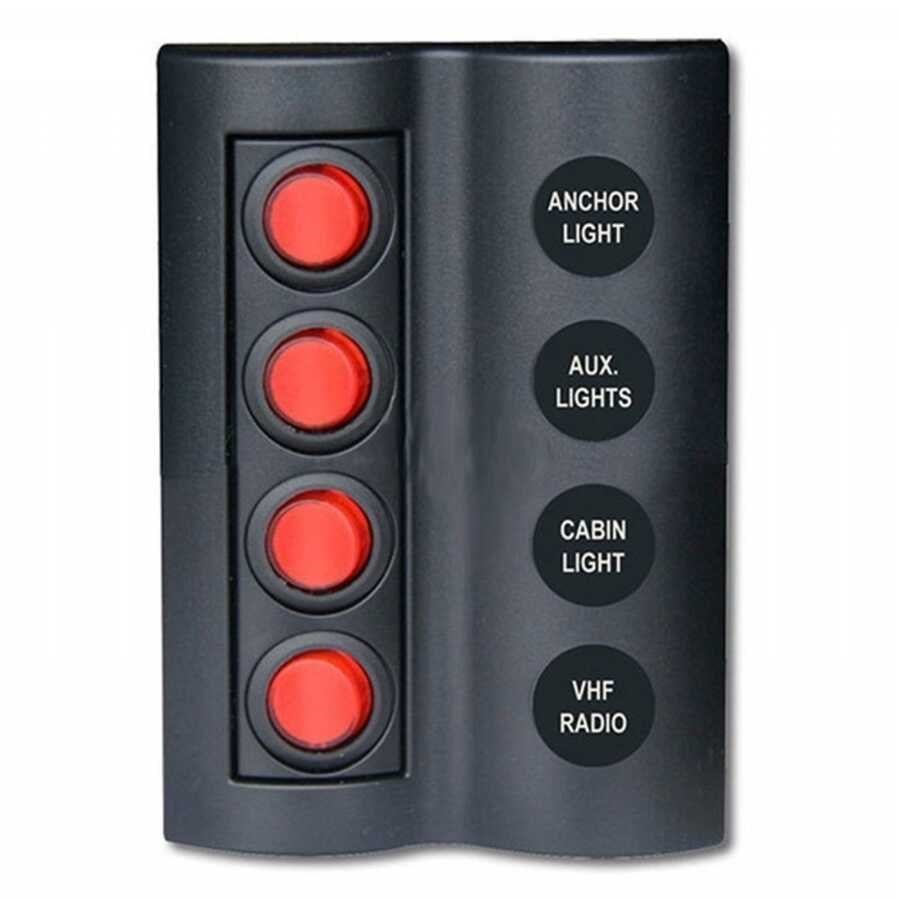 BFY Marin Otomatik Sigortalı Switch Panel, 4 Anahtarlı