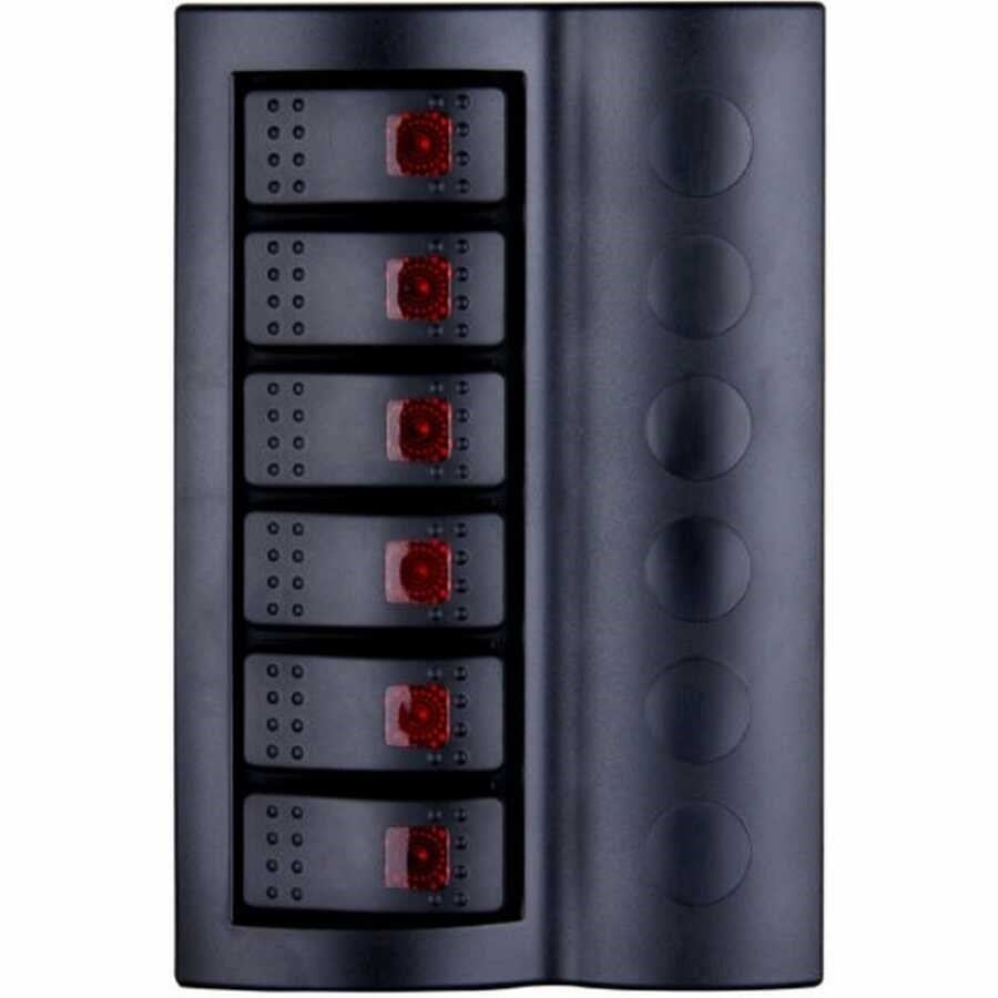 BFY Otomatik Sigortalı Işıklı Switch Panel, 6 Anahtarlı