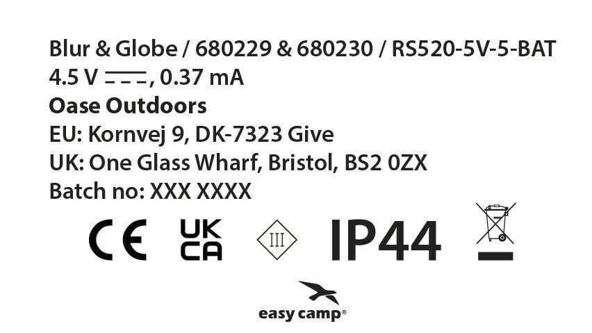 Easy Camp Globe Light Chain, Coloured Çadır ve Karavan Dış Aydınlatma