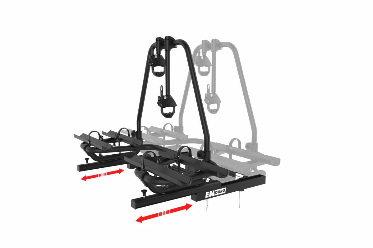 Enduro BC260 Black Edition 2'li E-Bike Uyumlu Kayar Karavan Çeki Oku Bisiklet Taşıyıcı – 60 kg