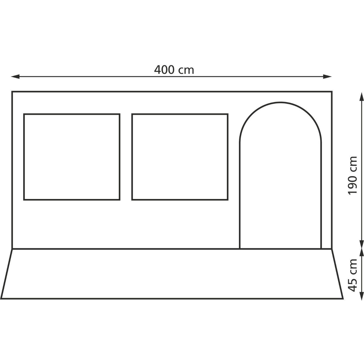 Eurotrail Narvik 400 Fiamma / Omnistor Uyumlu Tente Odası 400 cm
