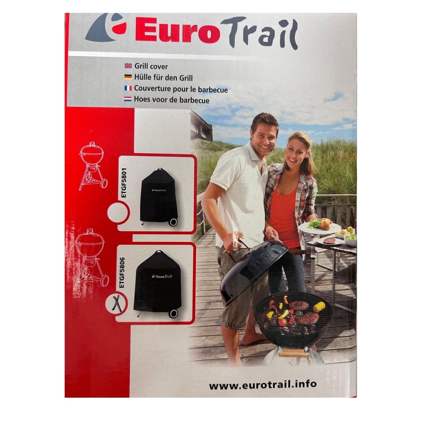 Eurotrail Universal Barbekü Koruma Örtüsü Ø70x97 cm Siyah