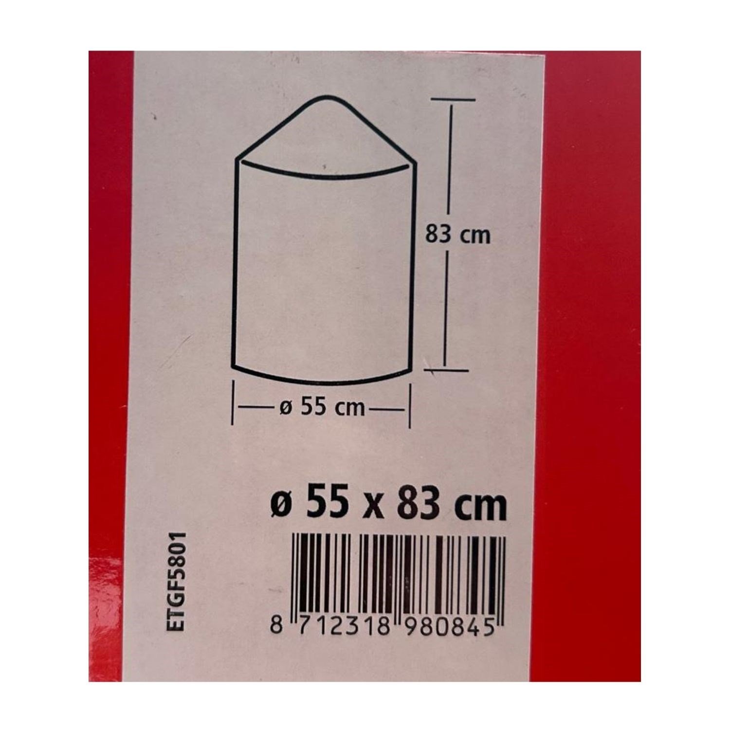 Eurotrail Universal Barbekü Koruma Örtüsü Ø55x80 cm Siyah
