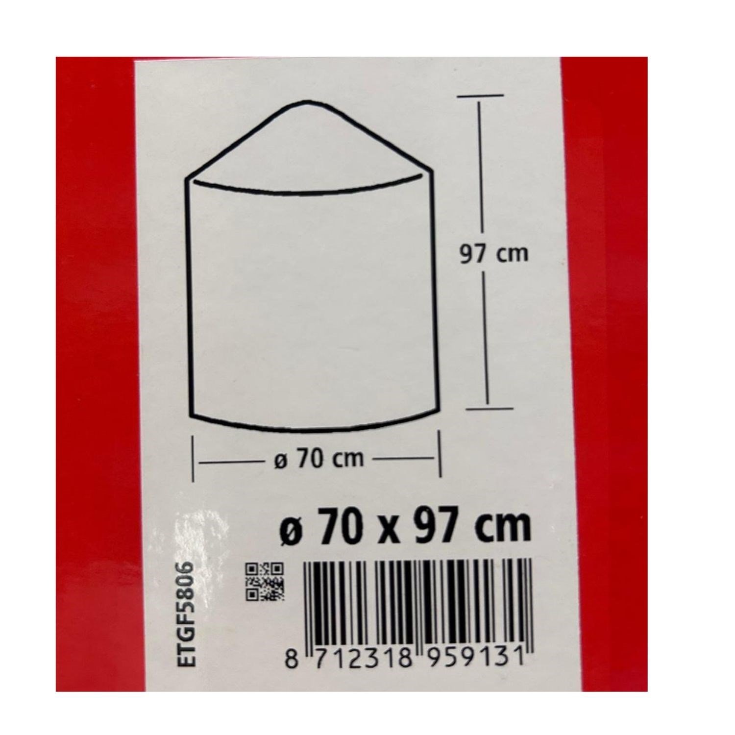 Eurotrail Universal Barbekü Koruma Örtüsü Ø70x97 cm Siyah