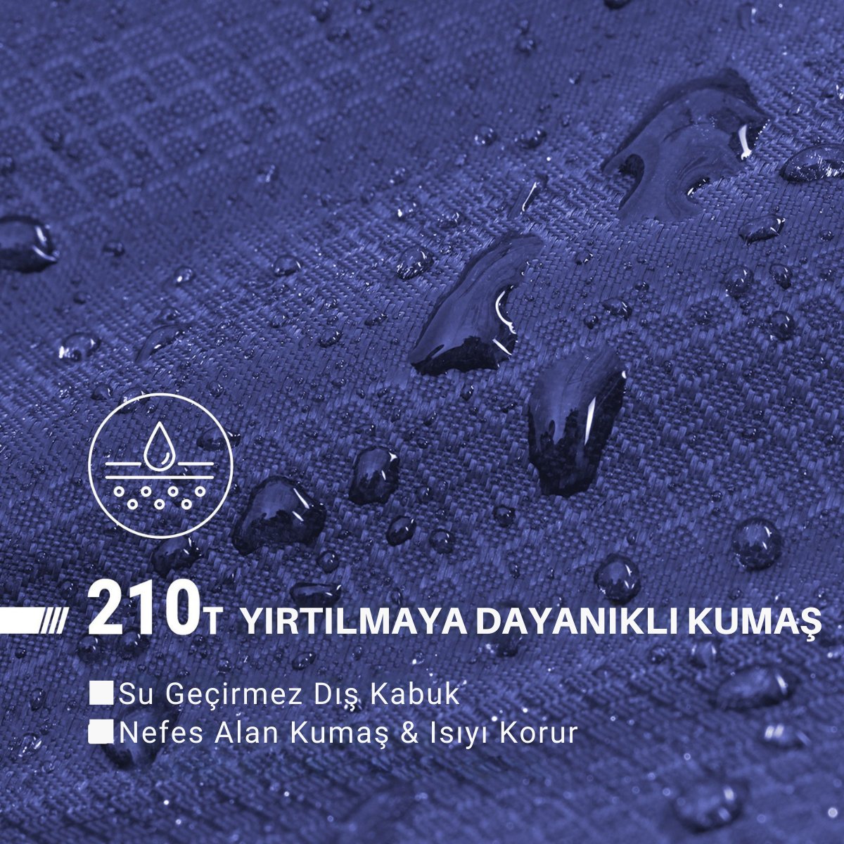 KingCamp FreeSpace 250 Relax -8°C Geniş Uyku Tulumu Navy Sol F.