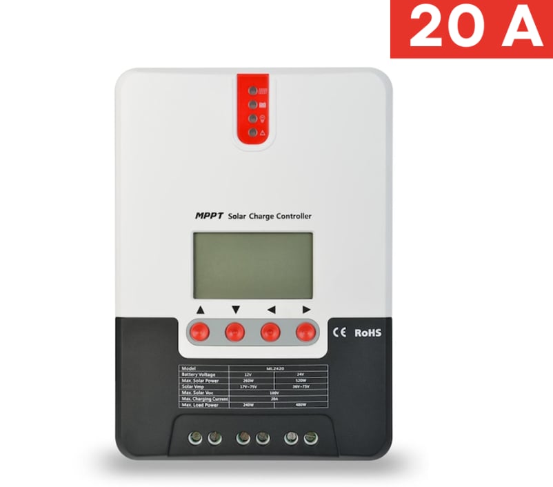 Linetech MPPT Solar Şarj Cihazı 20A 12/24v