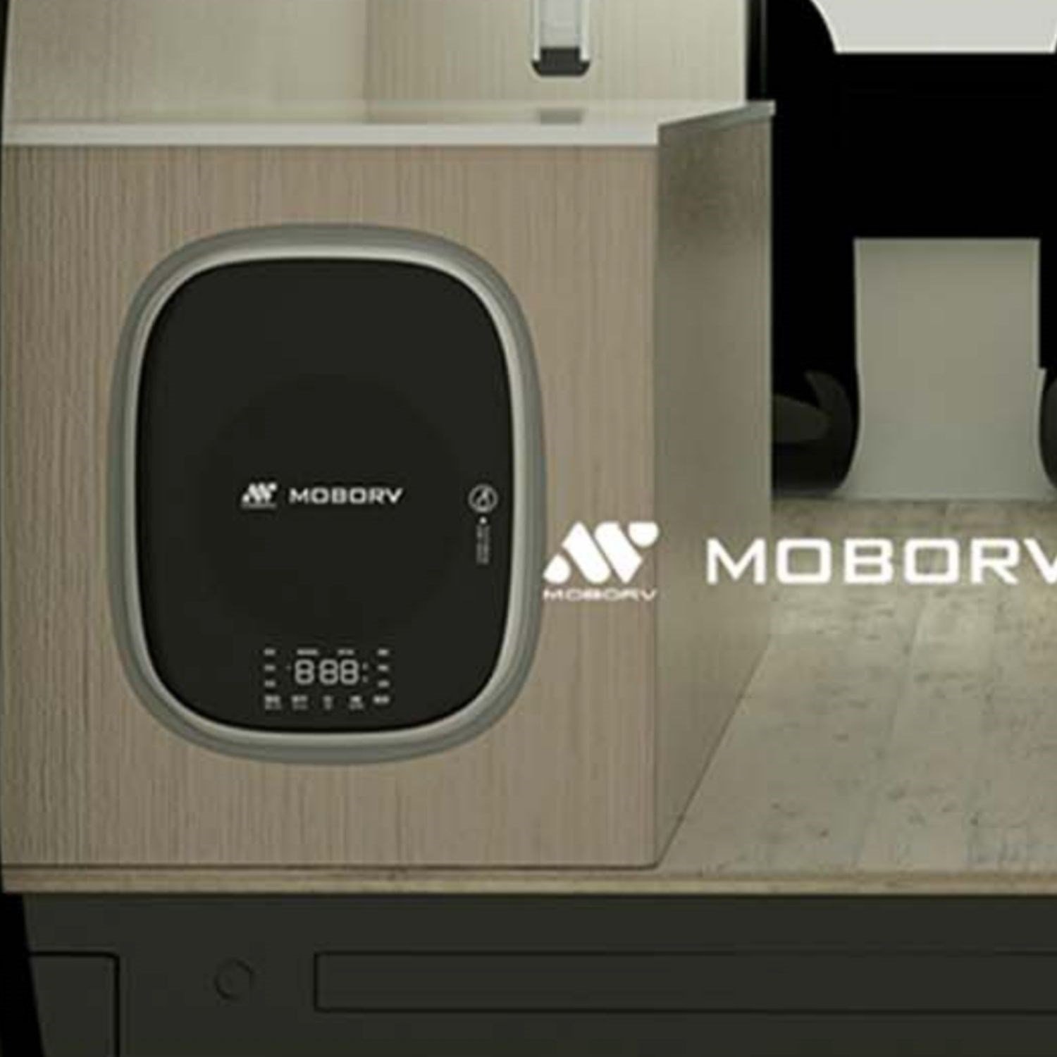 MOBORV M21 2,5 kg Beyaz Duvara Monte Karavan & Tekne Çamaşır Makinesi – Buharlı / Inverter