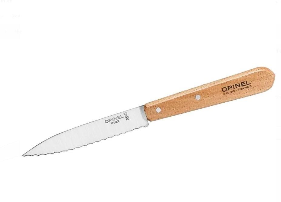 Opinel Essential No:113 Paslanmaz Çelik Tırtıklı Soyma Bıçağı Naturel