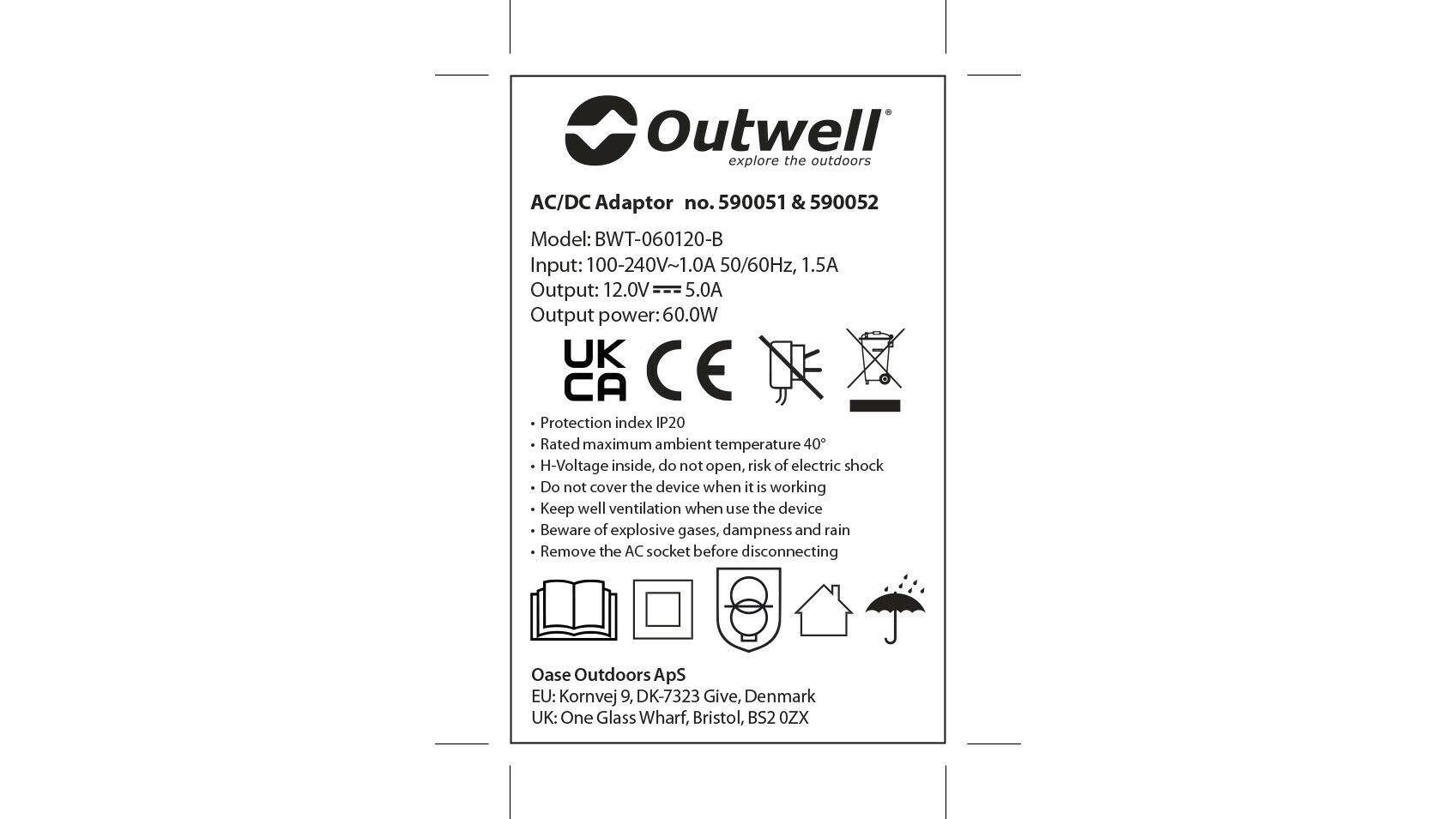 Outwell AC/DC Adaptor