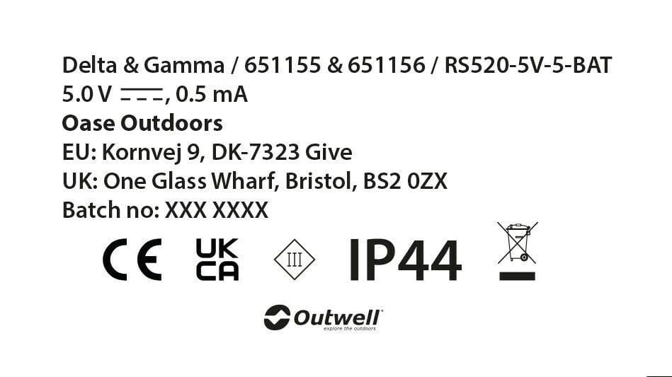 Outwell Gamma Light Chain Çadır ve Karavan Dış Aydınlatma