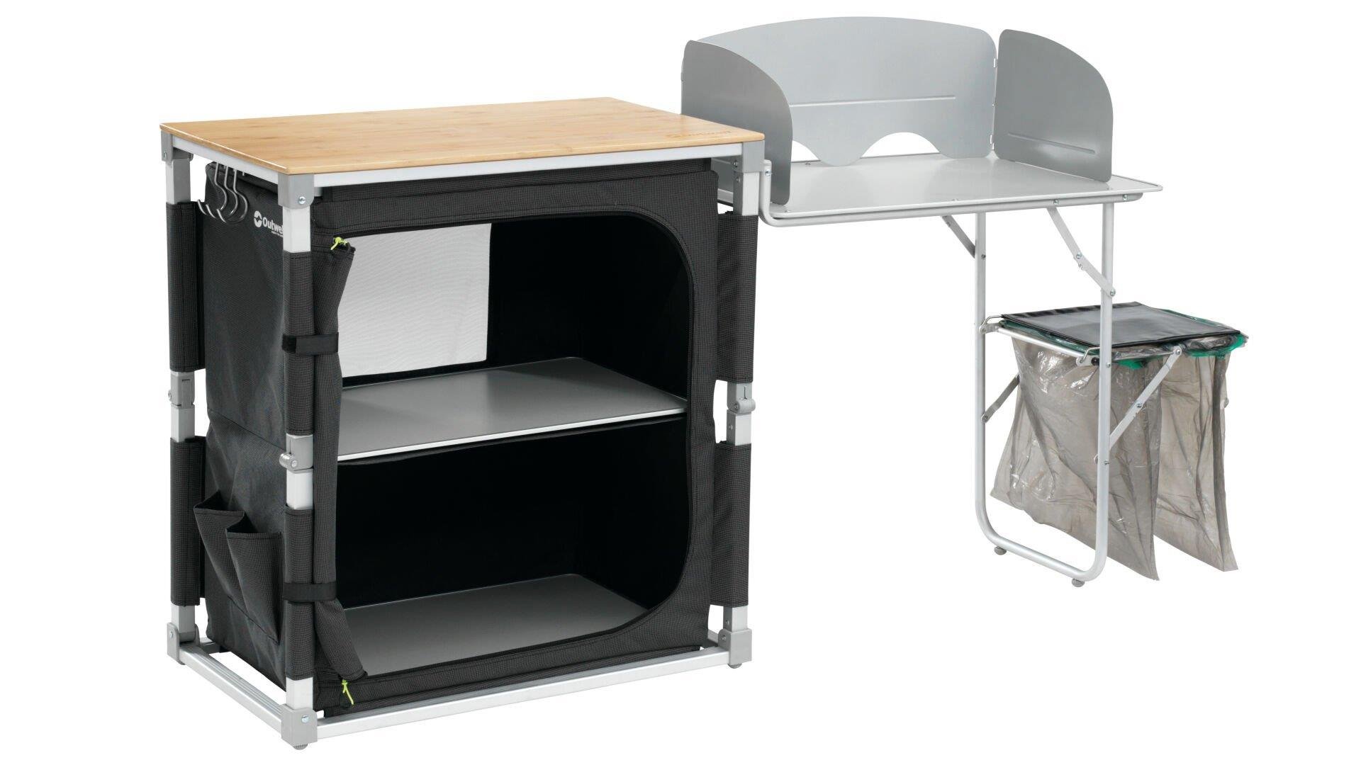 Outwell Padres Kitchen Table w.Side Unit Portatif Kamp Mutfağı