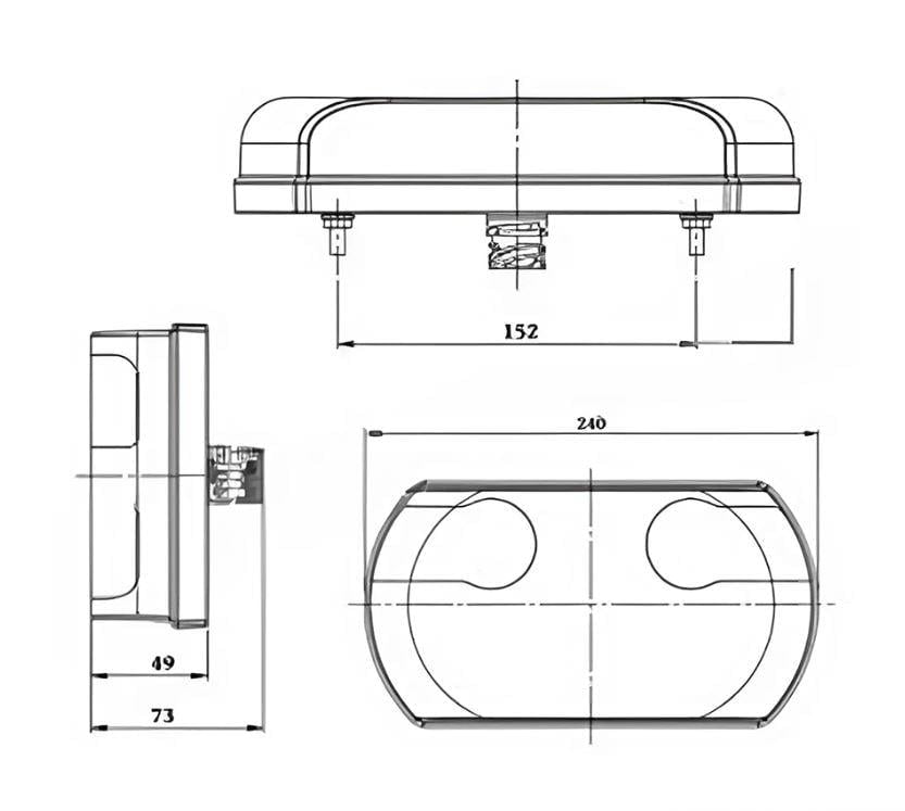 Römork & Karavan Led Stop Lambası 12 Volt