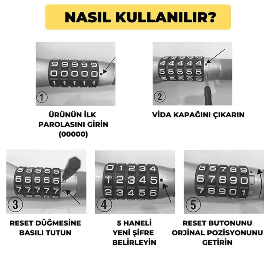 Römork & Karavan Şifreli Teker Kilidi