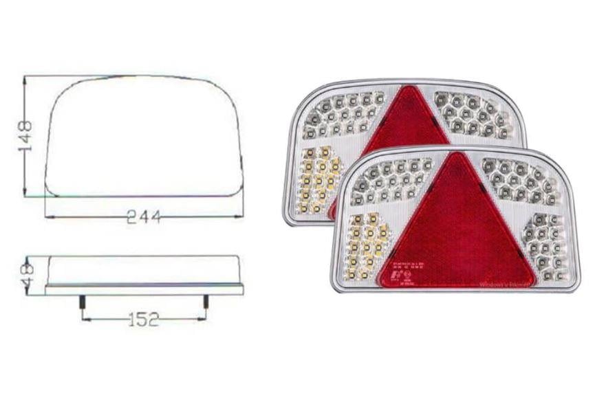 Römork ve Karavan Led Stop Lambası 12 Volt