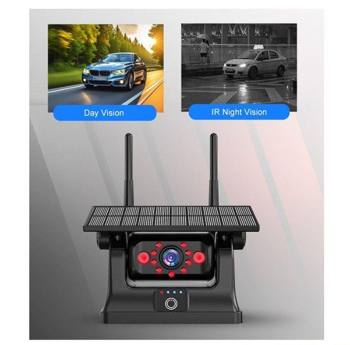 Solar Şarjlı Wireless Karavan Geri Görüş Kamerası 1080P - Premium