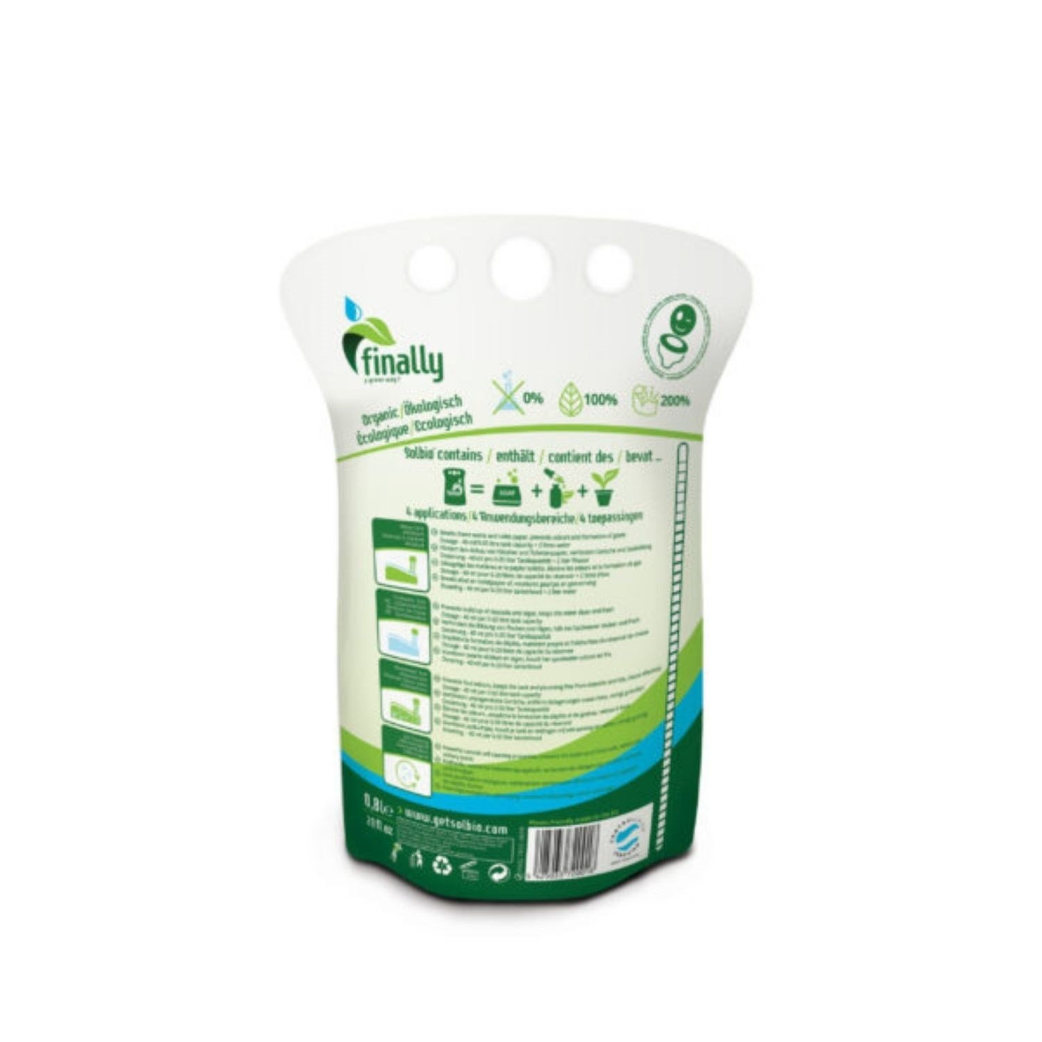 Solbio Original 800 ml (20 Doz) Doğal 4'ü 1 Arada Karavan ve Tekne WC Atık Parçalayıcı Sıvı