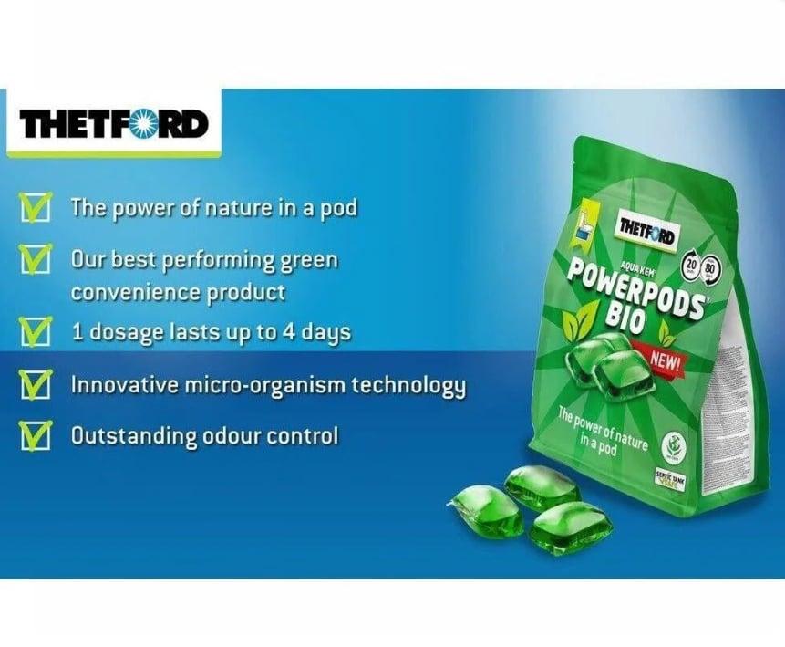 Thetford Powerpods Bio Green Kapsül Kirli Su Tankı Kimyasalı